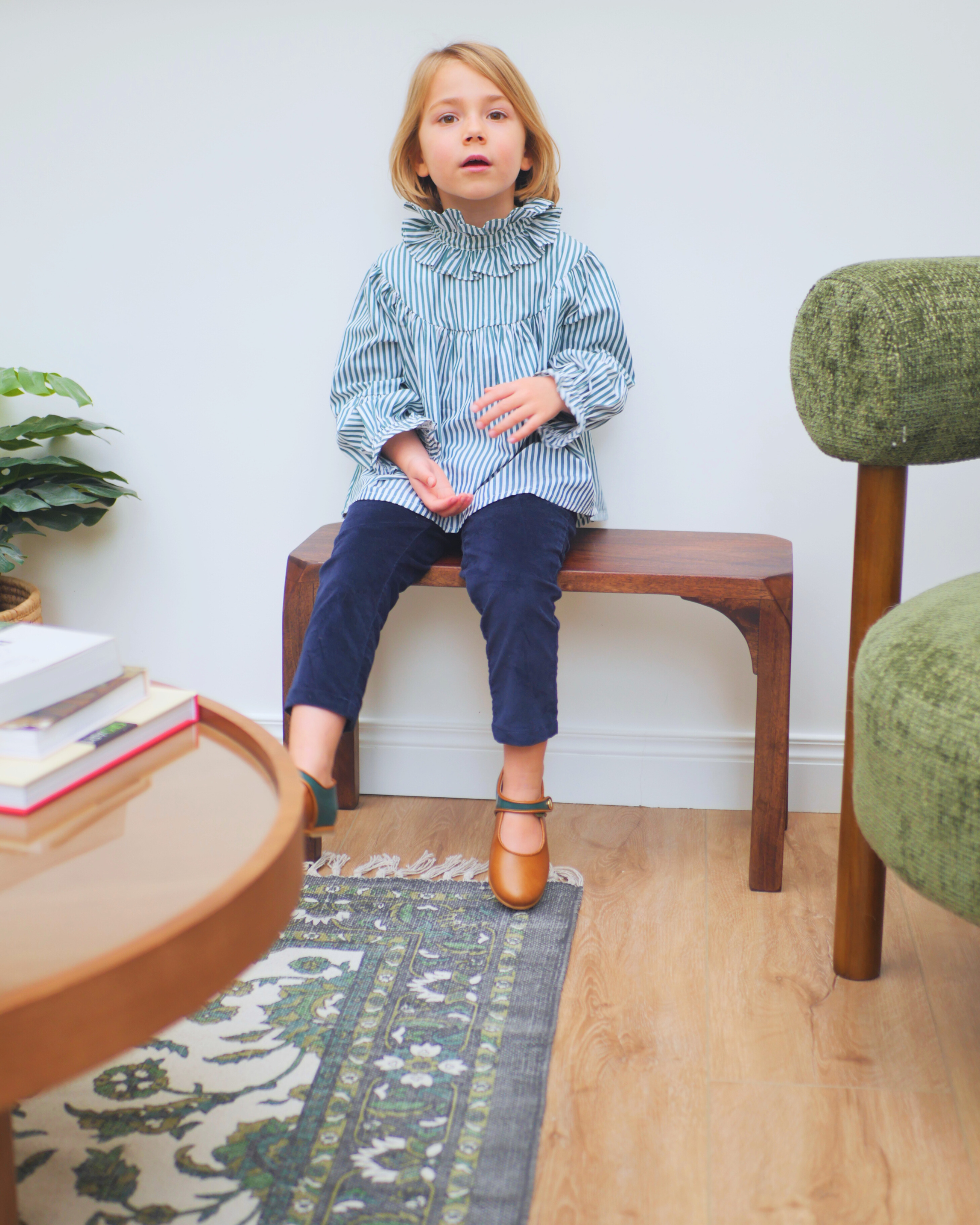 Blouse ESPÉRANCE - Rayures Vertes