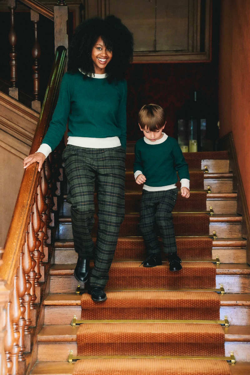 Pullover AUGUSTA - Vert sapin / crème