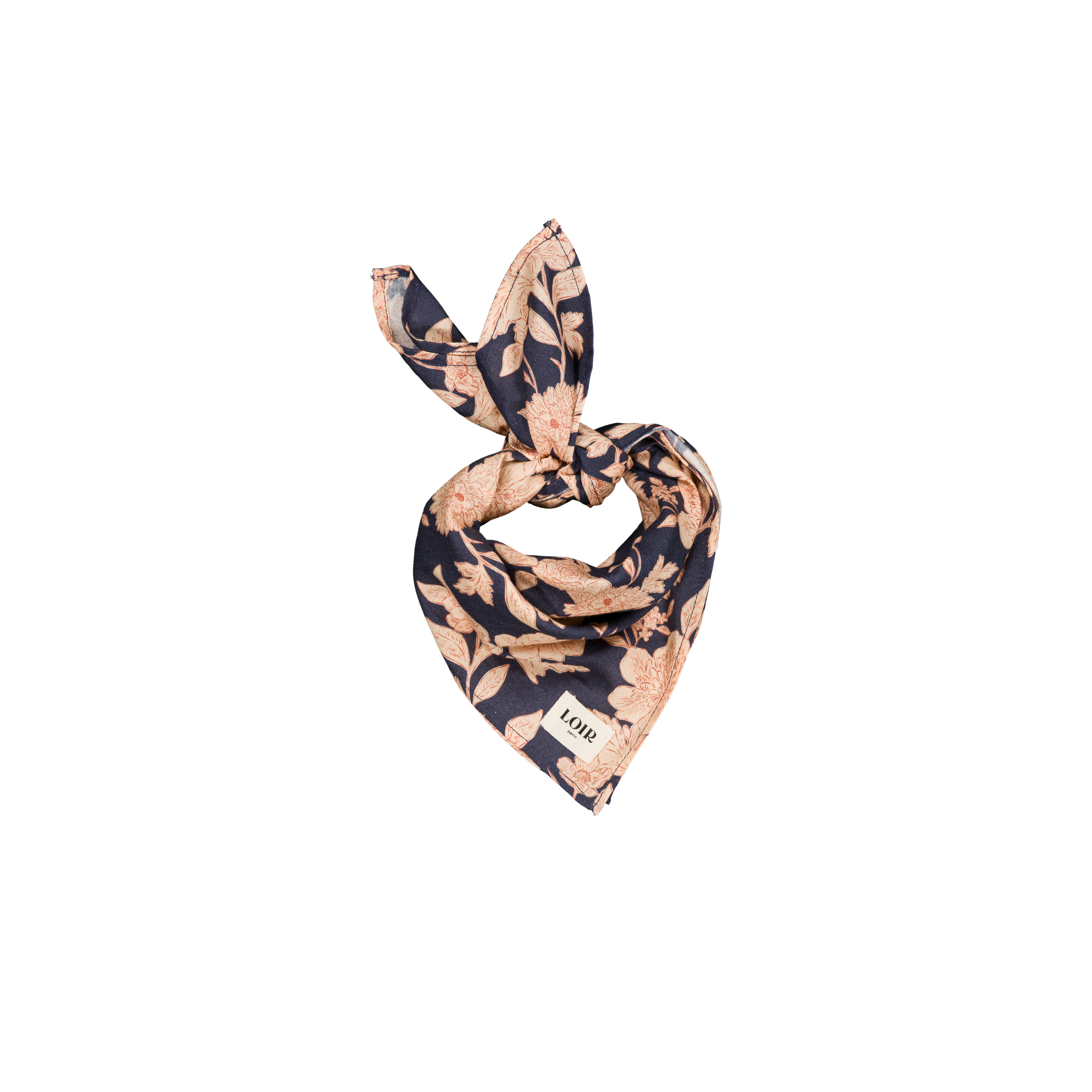 Foulard Alfred - Fleurs marine