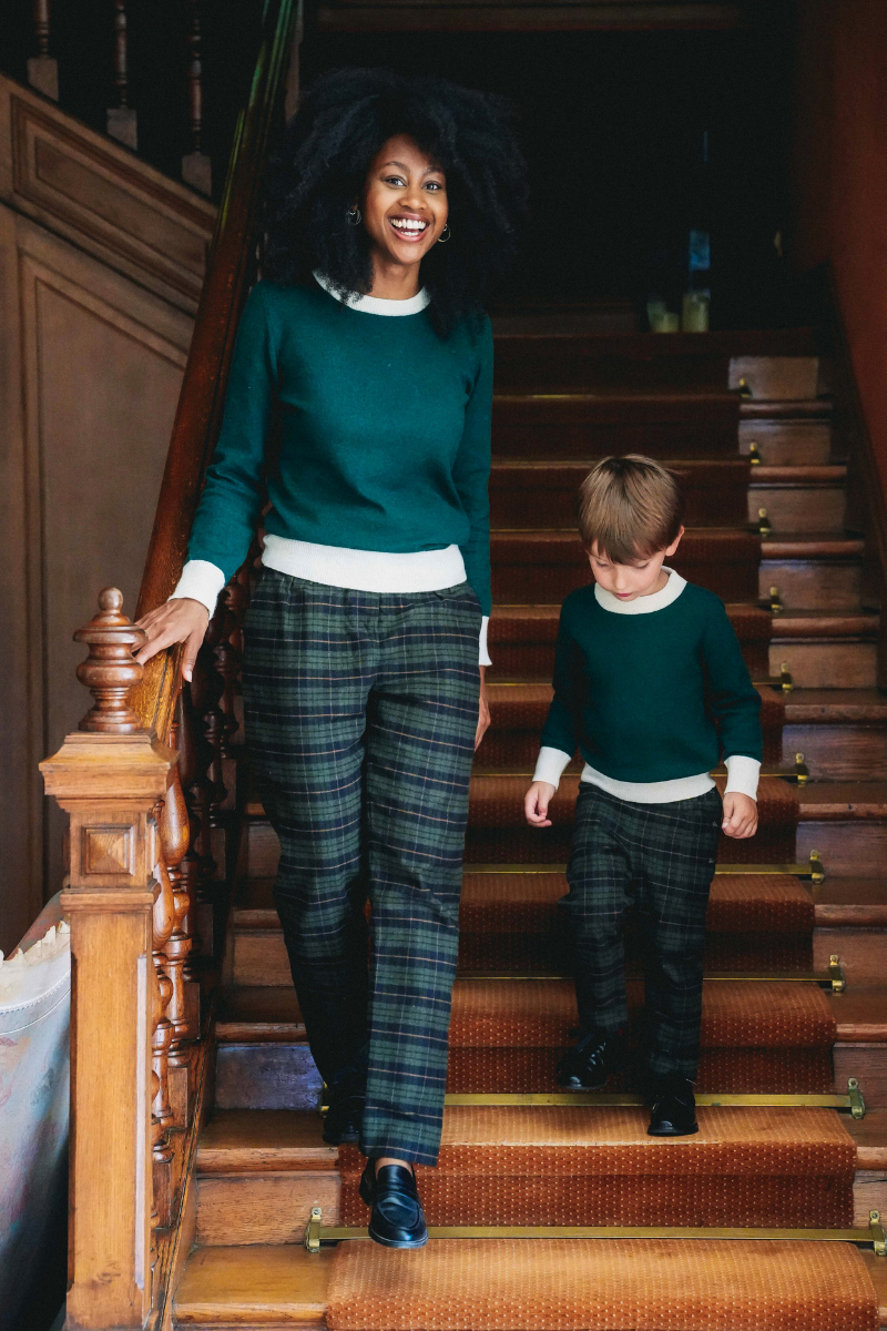 Pullover AUGUSTA - Vert sapin / crème