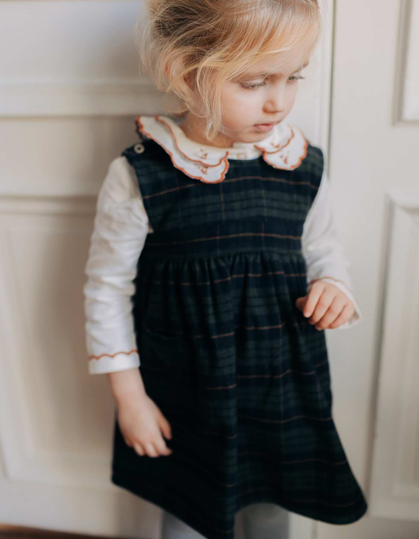 Robe LUTÈCE - Tartan Bleu Marine