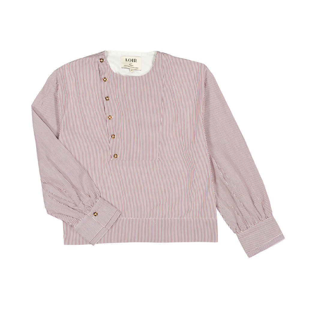 Chemise Jeanne Femme - Rayures Bordeaux