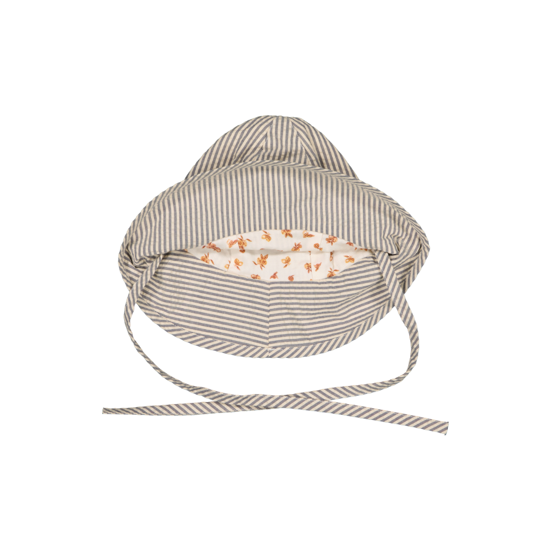 Chapeau TOSCANE - Fines rayures bleues