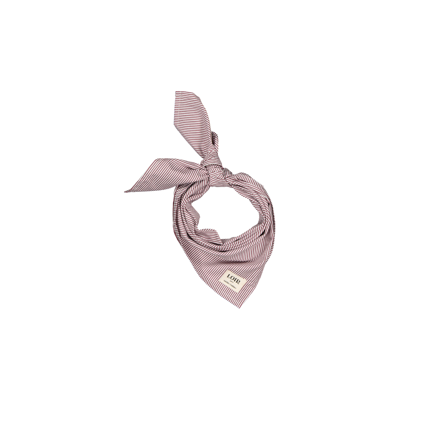 Foulard Alfred - Rayures Bordeaux