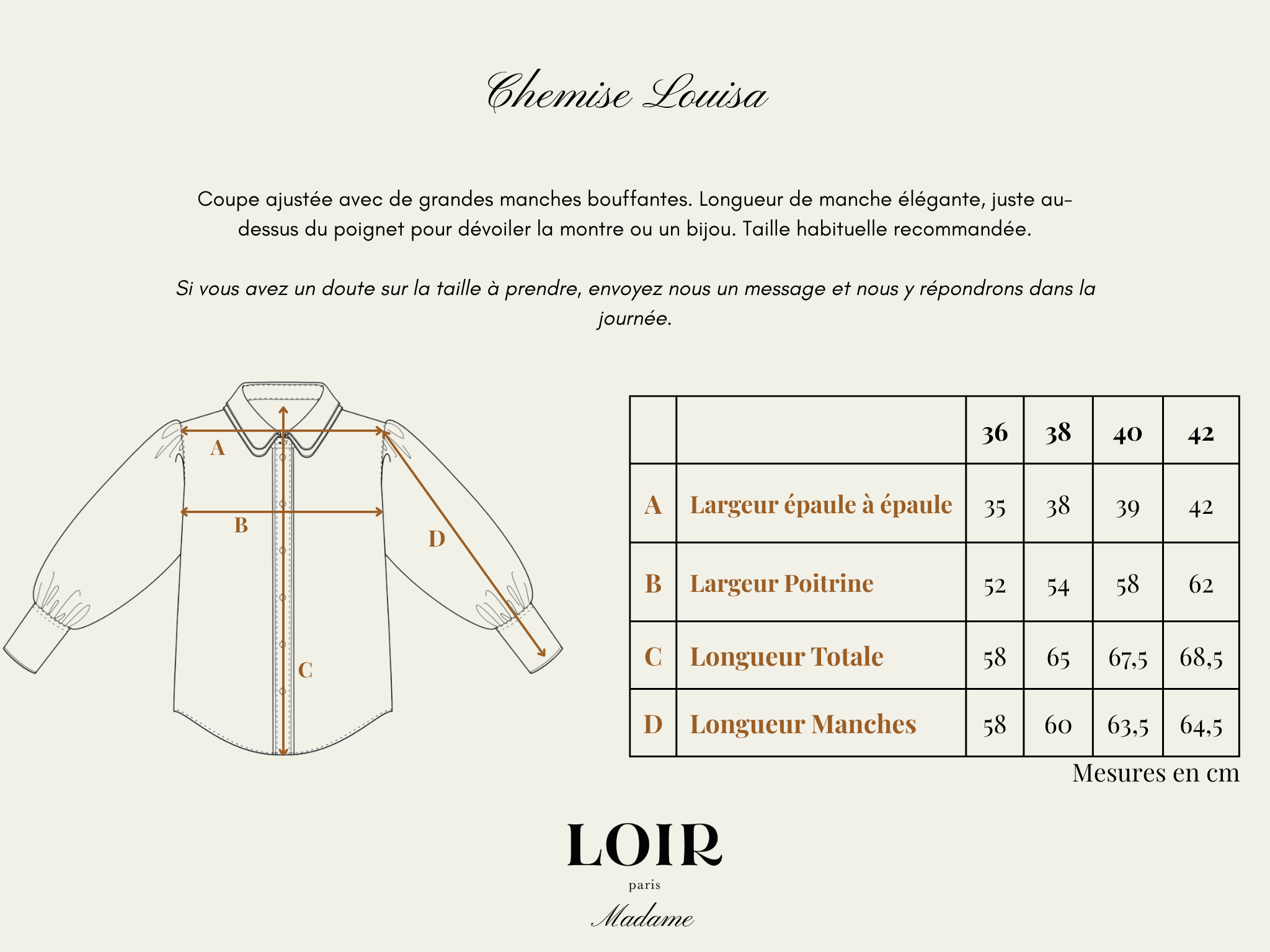 Chemise LOUISA - Twill bleu