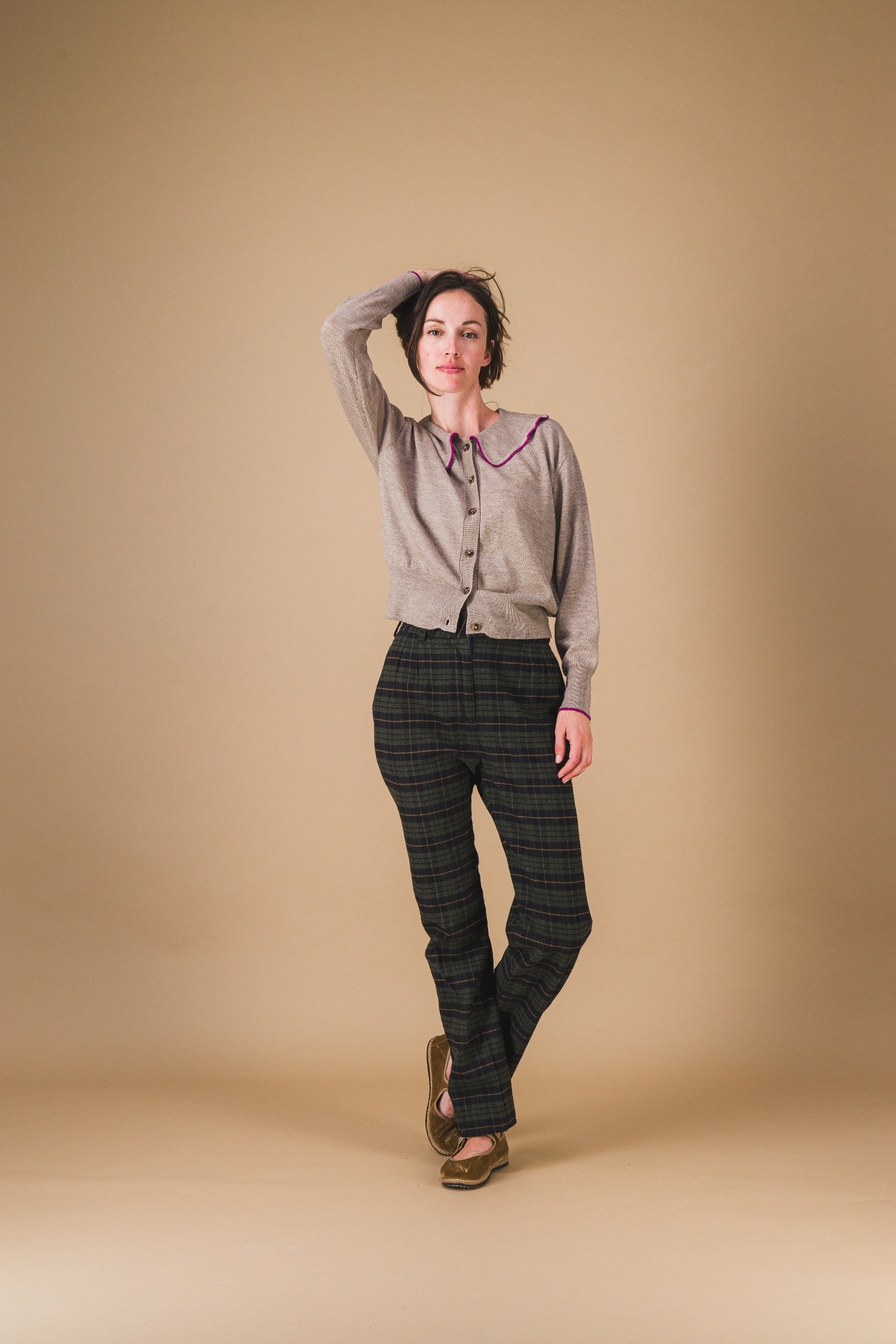 Cardigan COLETTE - Beige / Fushia