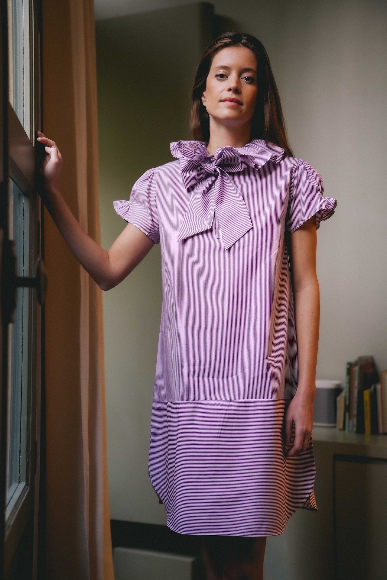 Robe Dulce - Madame - Rayures bordeaux