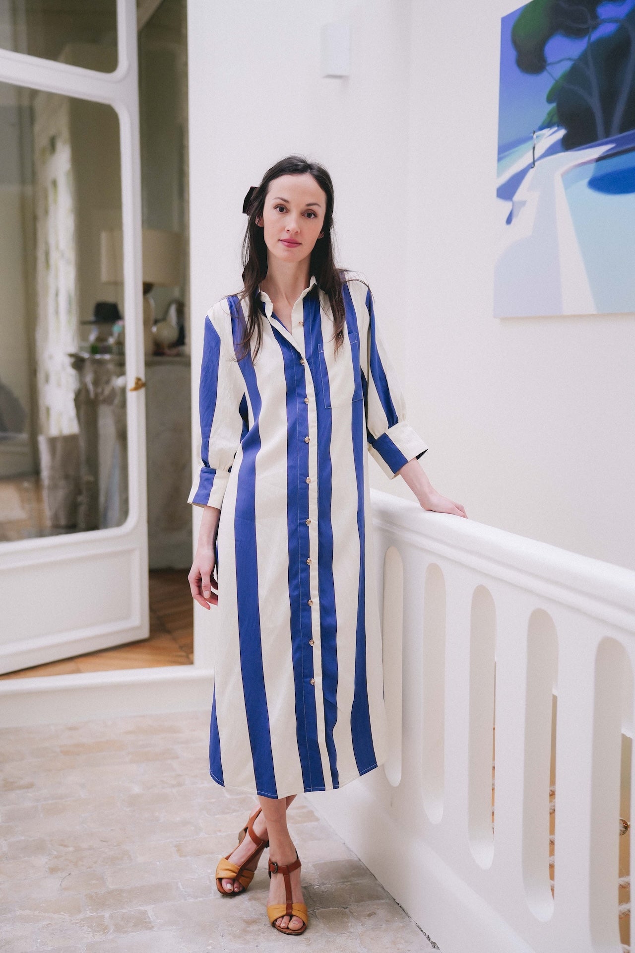 Robe Fresa - Madame - Maxi rayures bleues