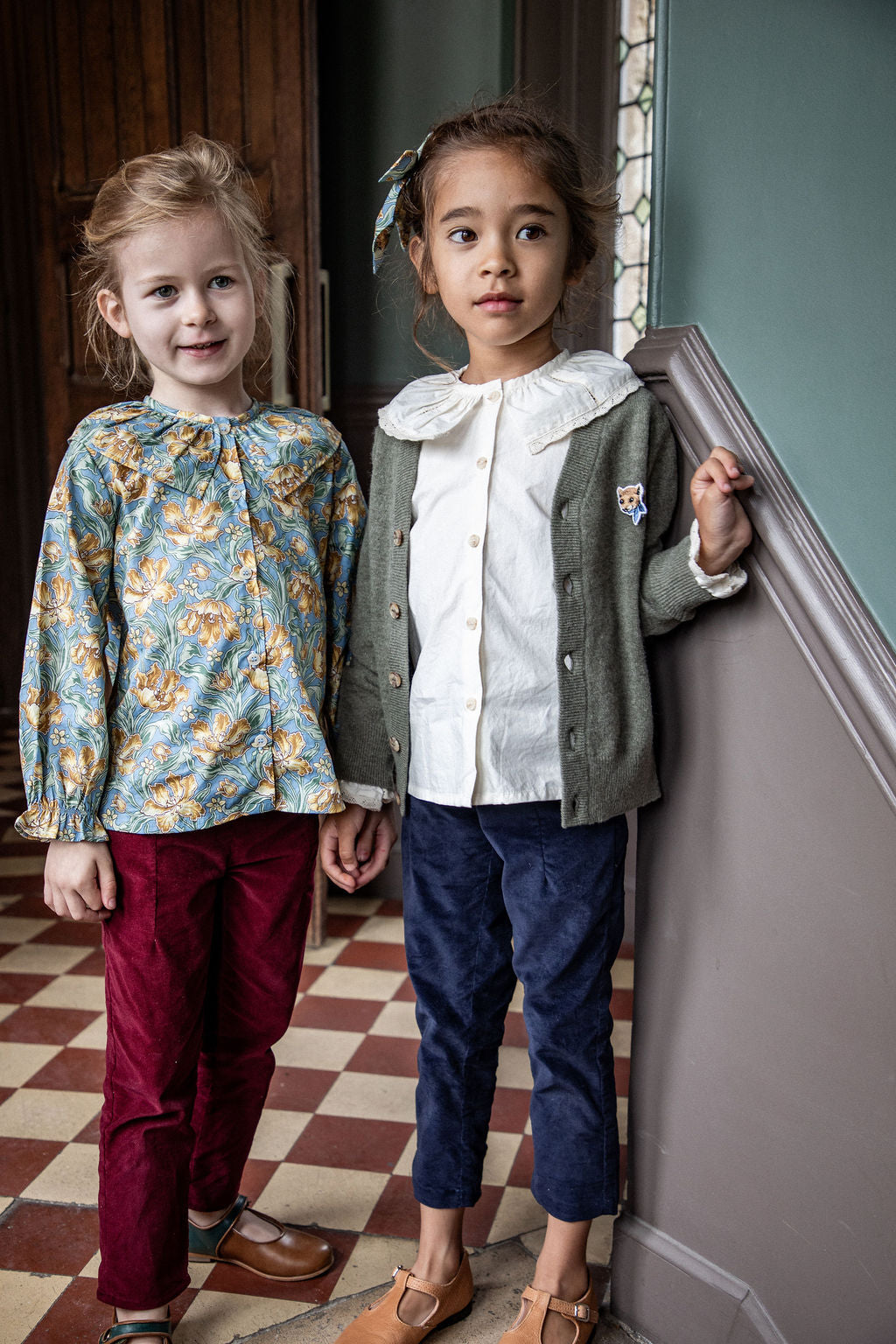 Pantalon Carotte - Velours bordeaux