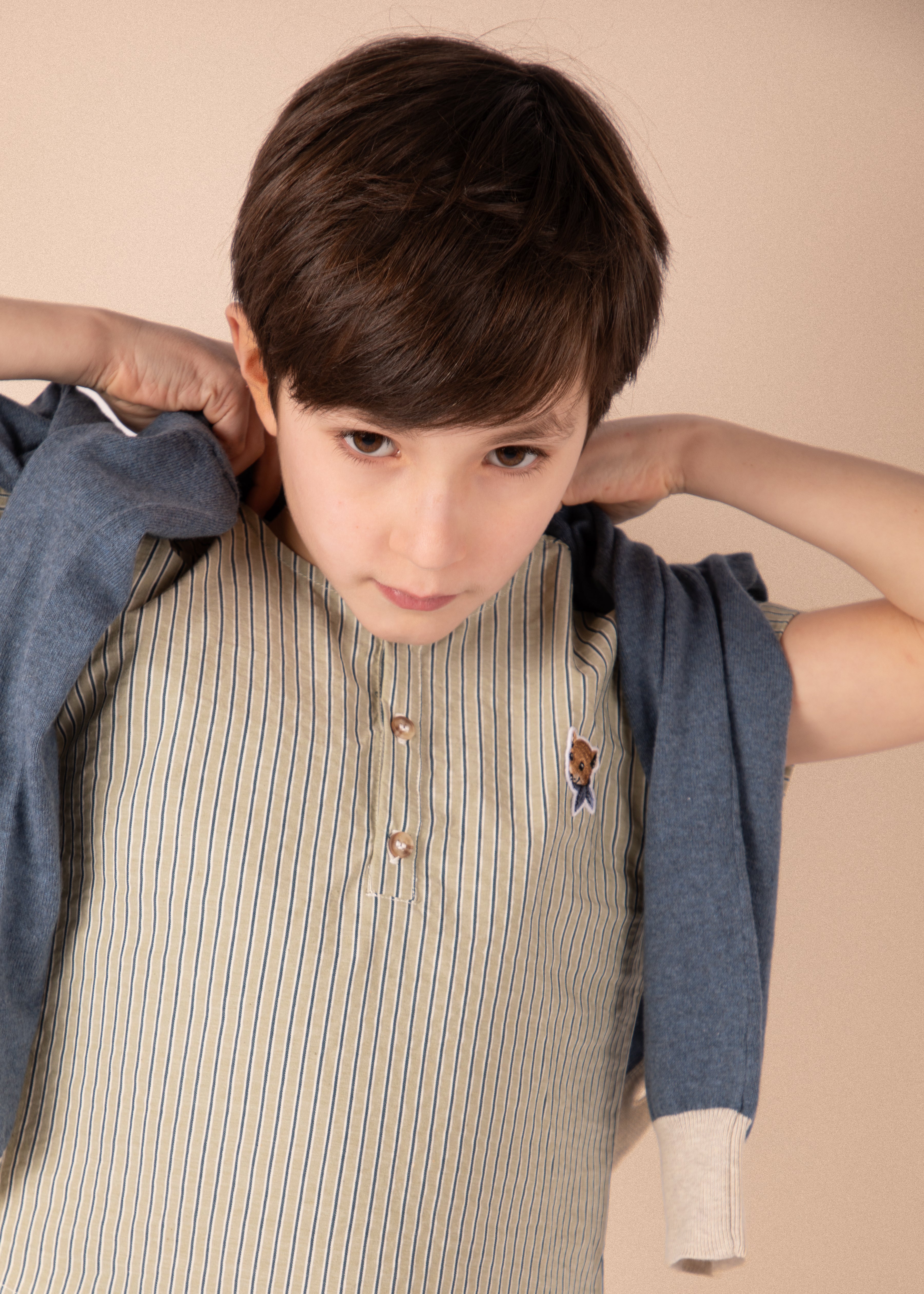 Blouse T - Rayures menthe