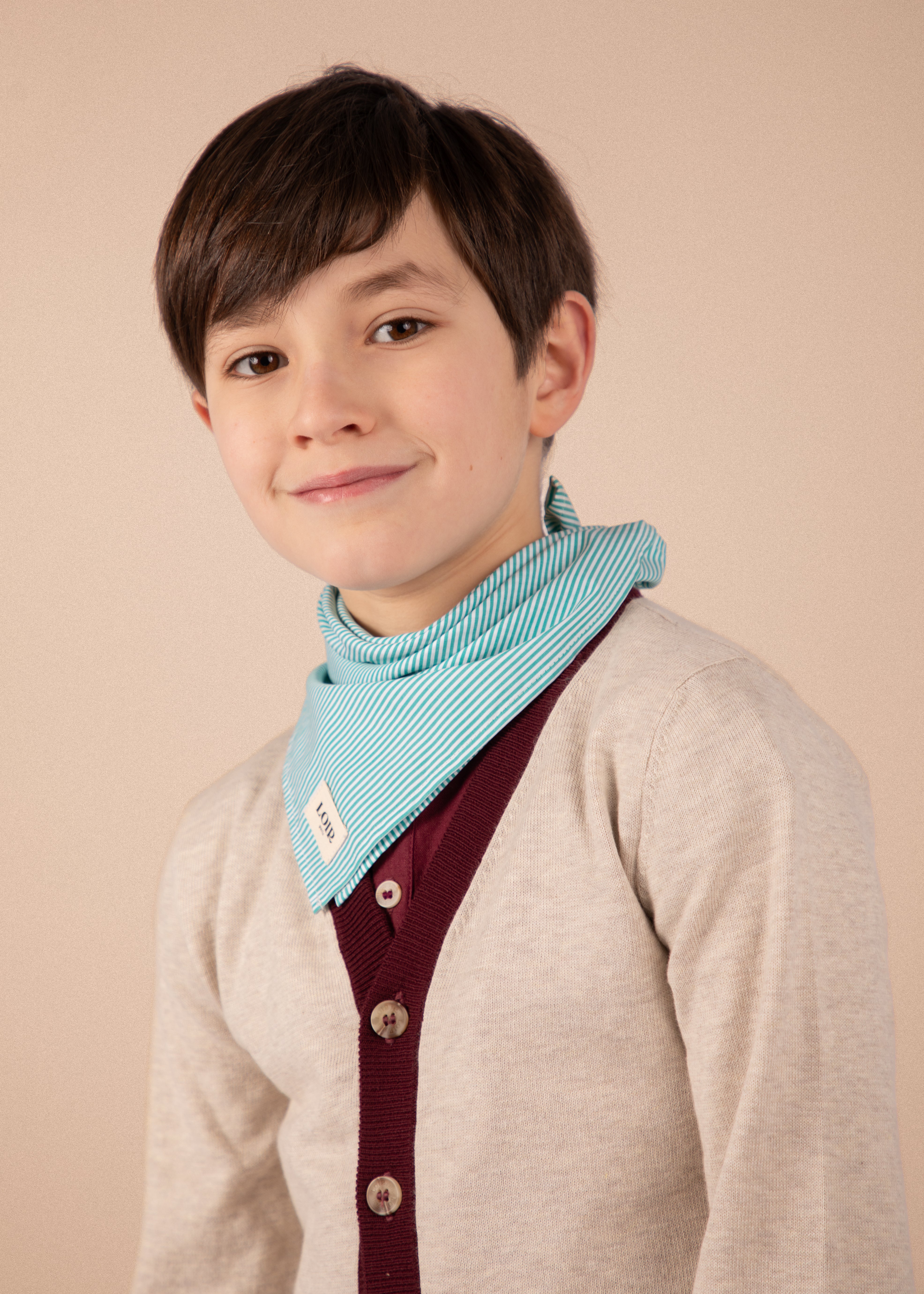 Foulard Alfred - Rayures vertes