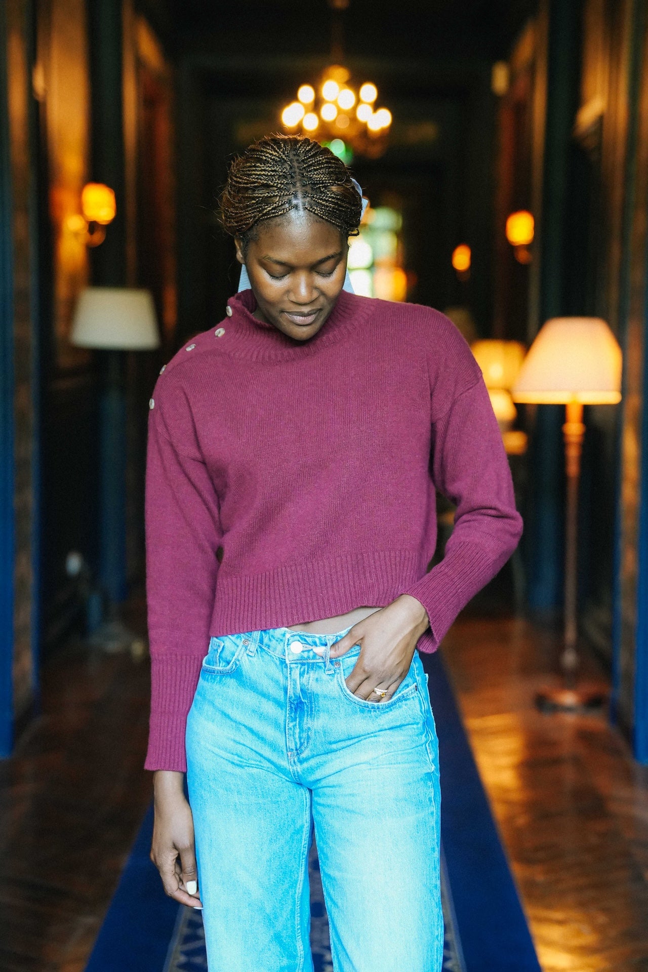 FW26 - MADAME - PULL SIMONE - BORDEAUX