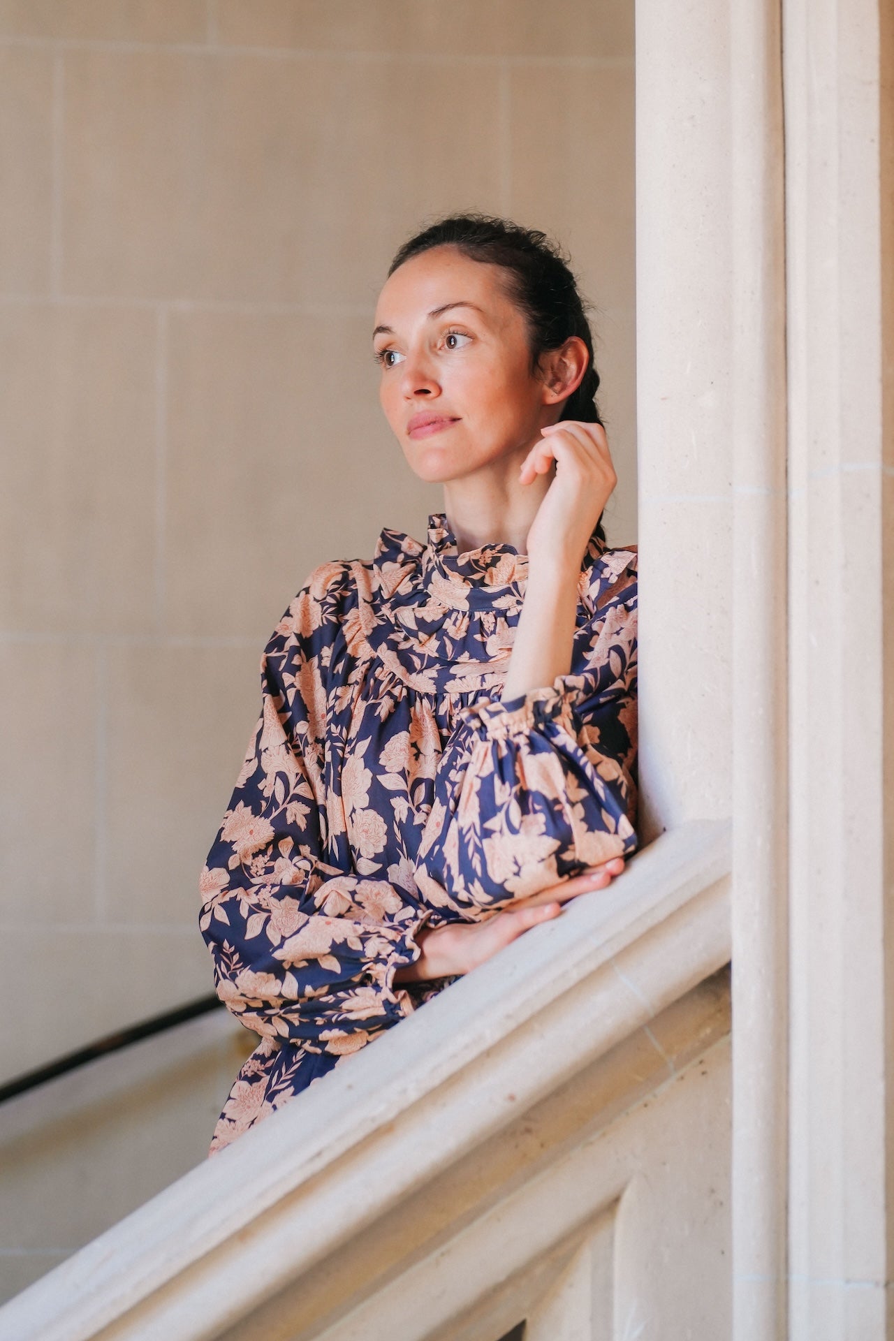 BLOUSE ESPERANCE - FLEURS MARINE