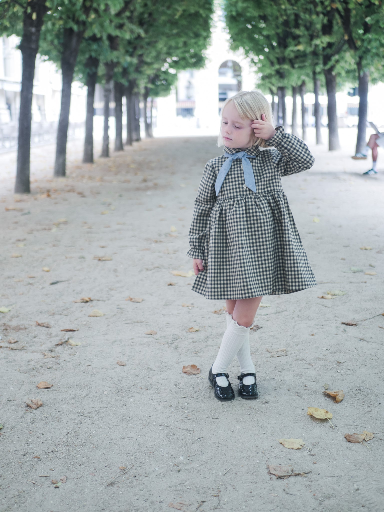 Robe ELISE - vichy taupe