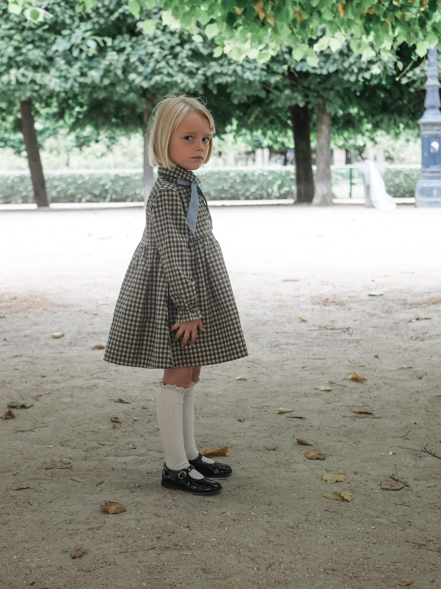 Robe ELISE - vichy taupe