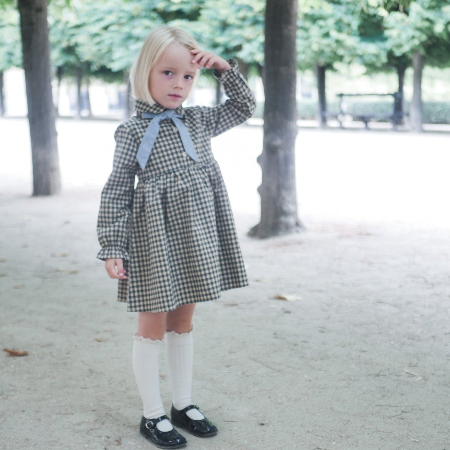 Robe ELISE - vichy taupe