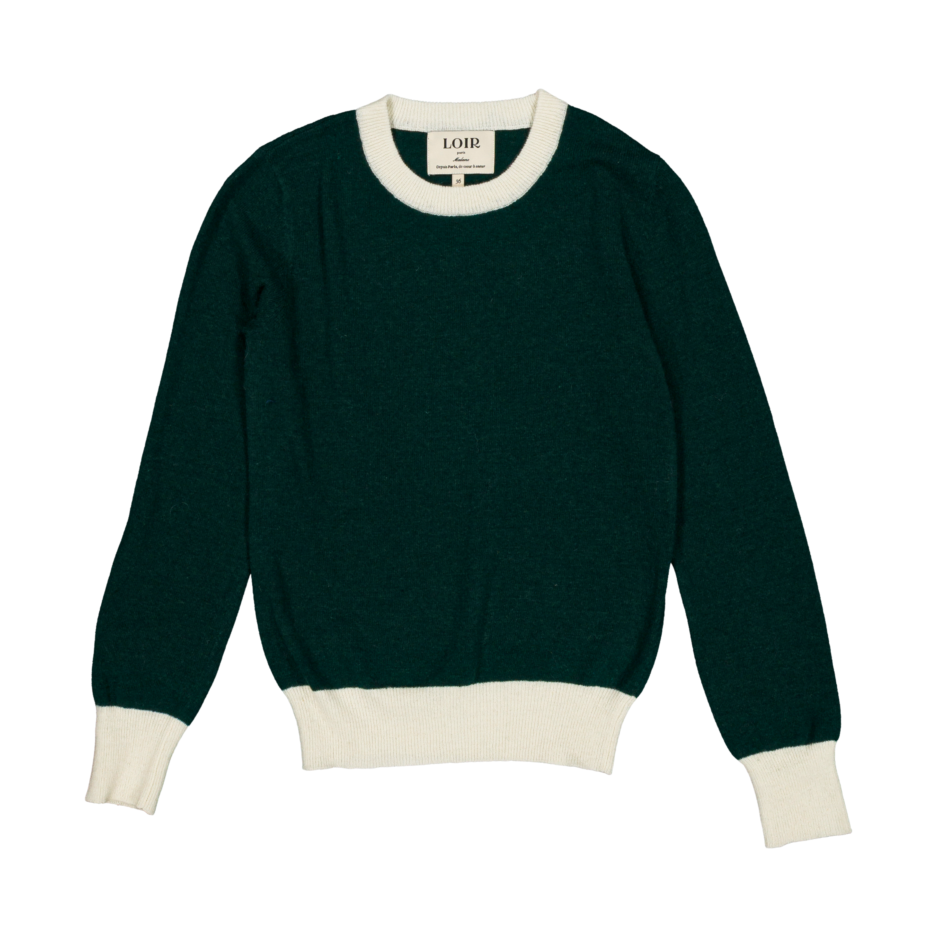 Pullover AUGUSTA - Vert sapin / crème