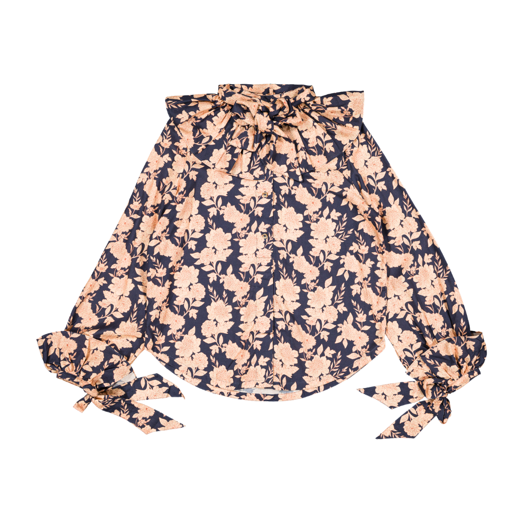 CHEMISE EDMA - FLEURS MARINE