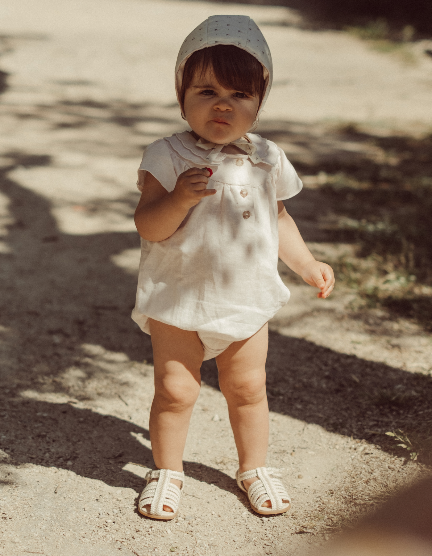 Barboteuse TOINETTE -  lin rose