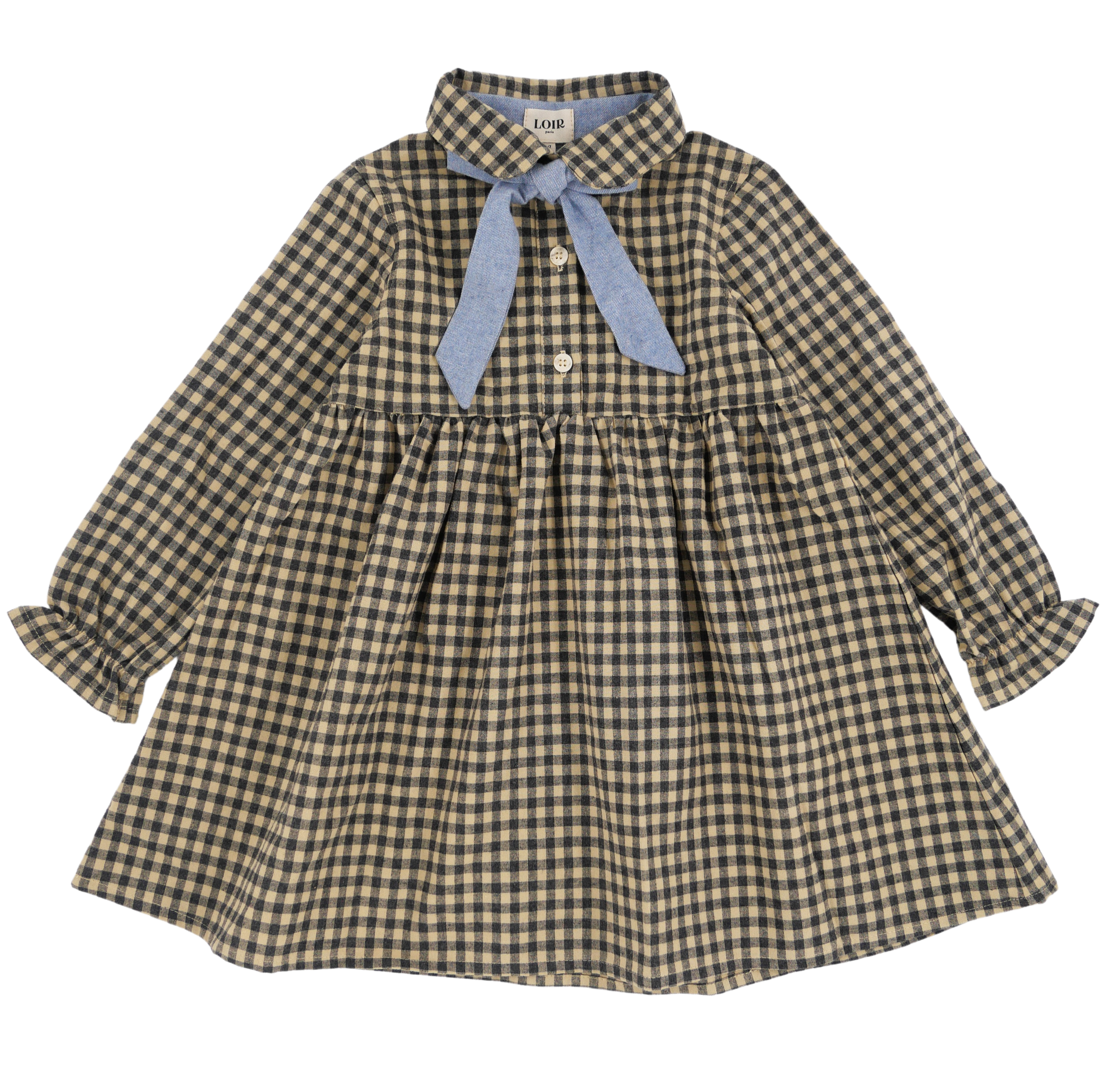 Robe ELISE - vichy taupe