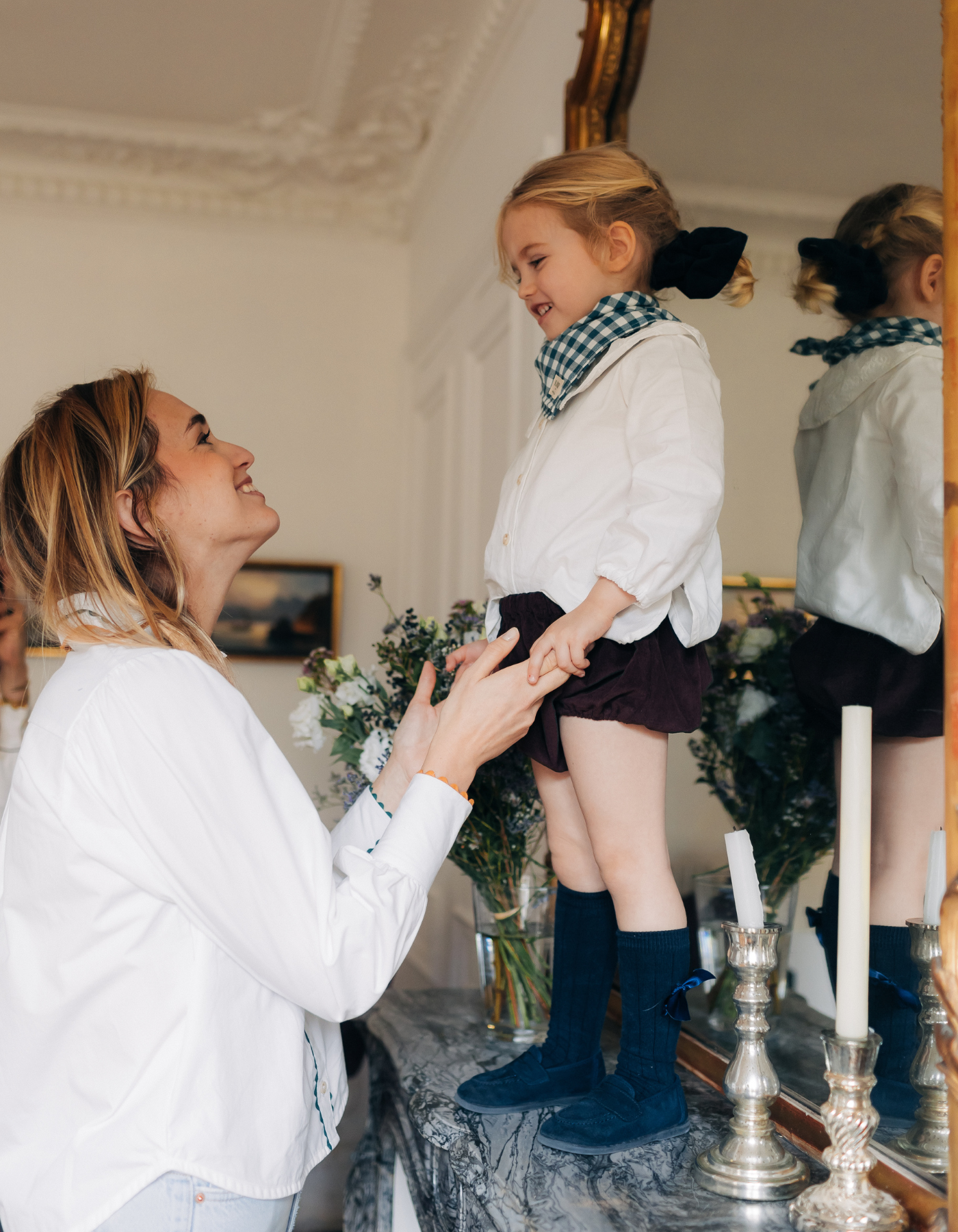 Foulard ALFRED - Vichy Bleu Canard