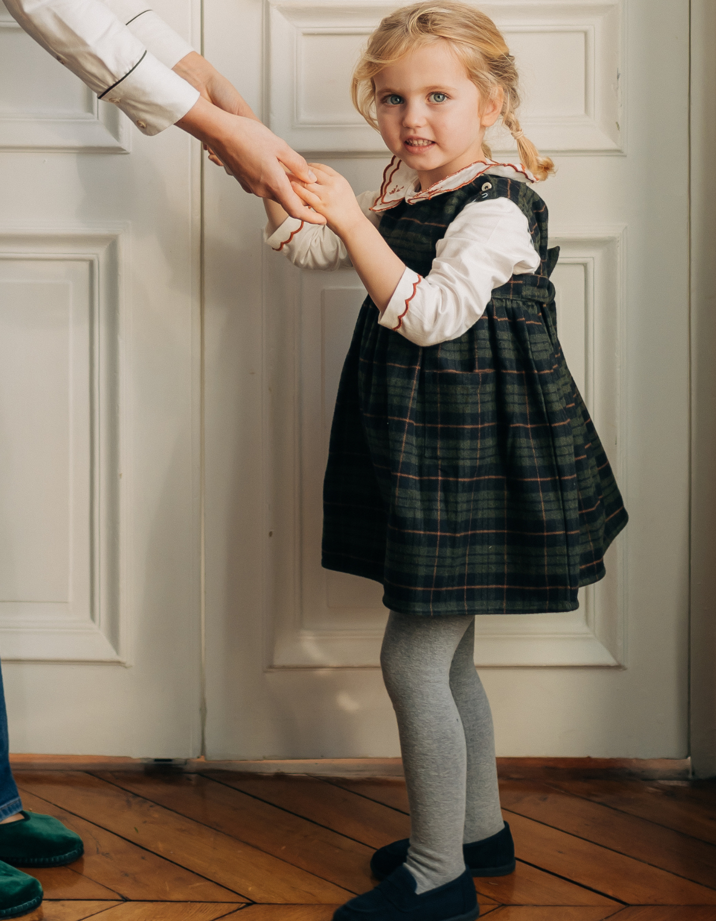 Robe LUTÈCE - Tartan Bleu Marine