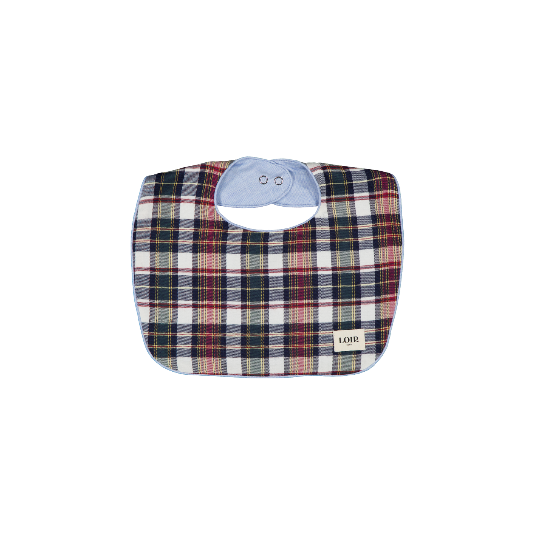 Bavoir HONORÉ - Tartan de Noël