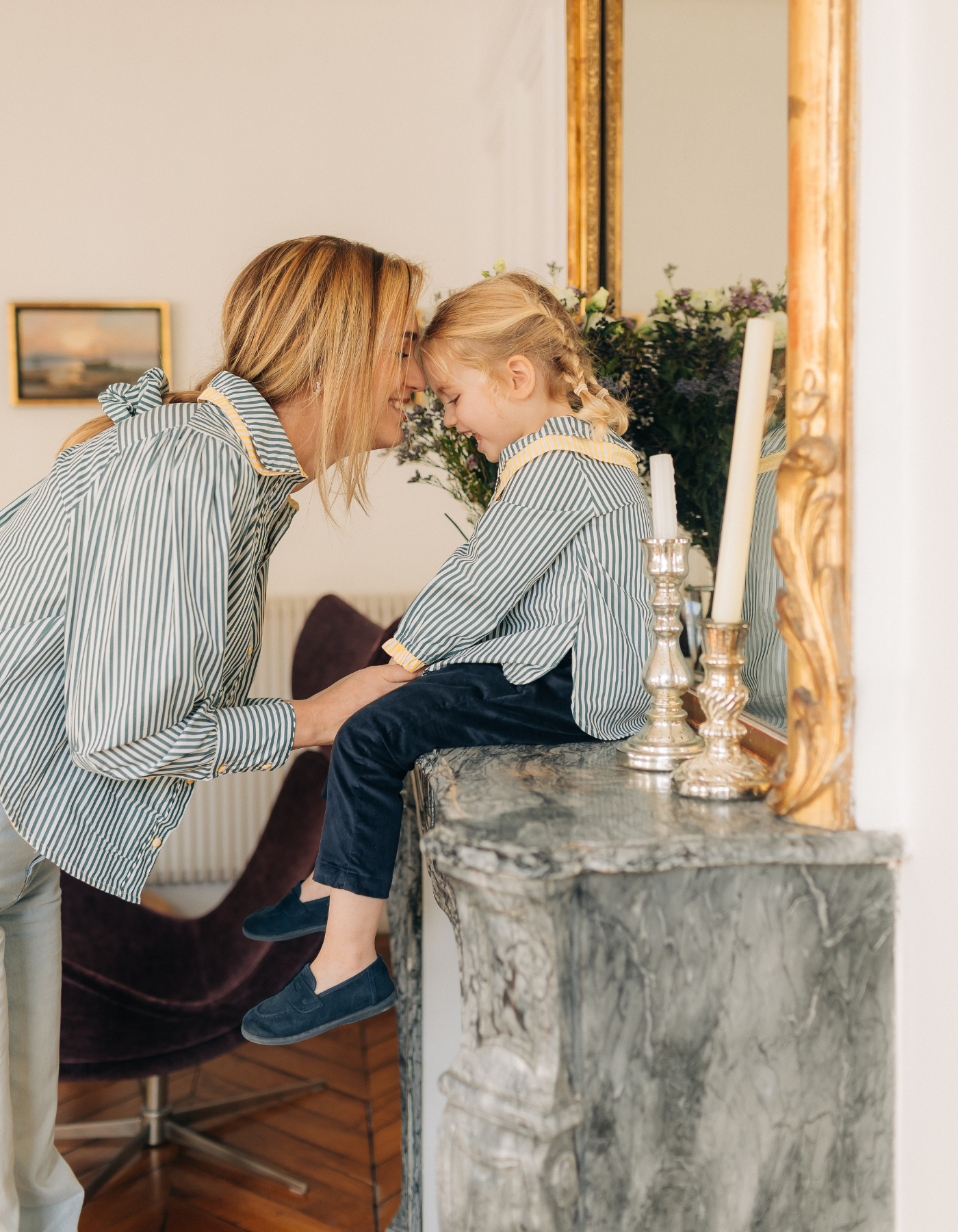 Chemise LOUISA - Rayures vertes