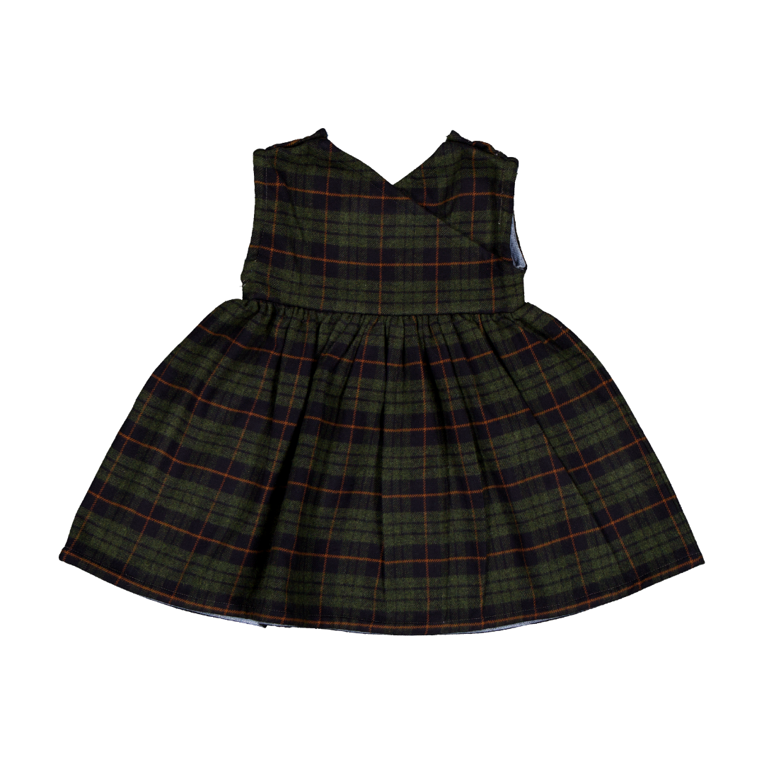Robe LUTÈCE - Tartan Bleu Marine