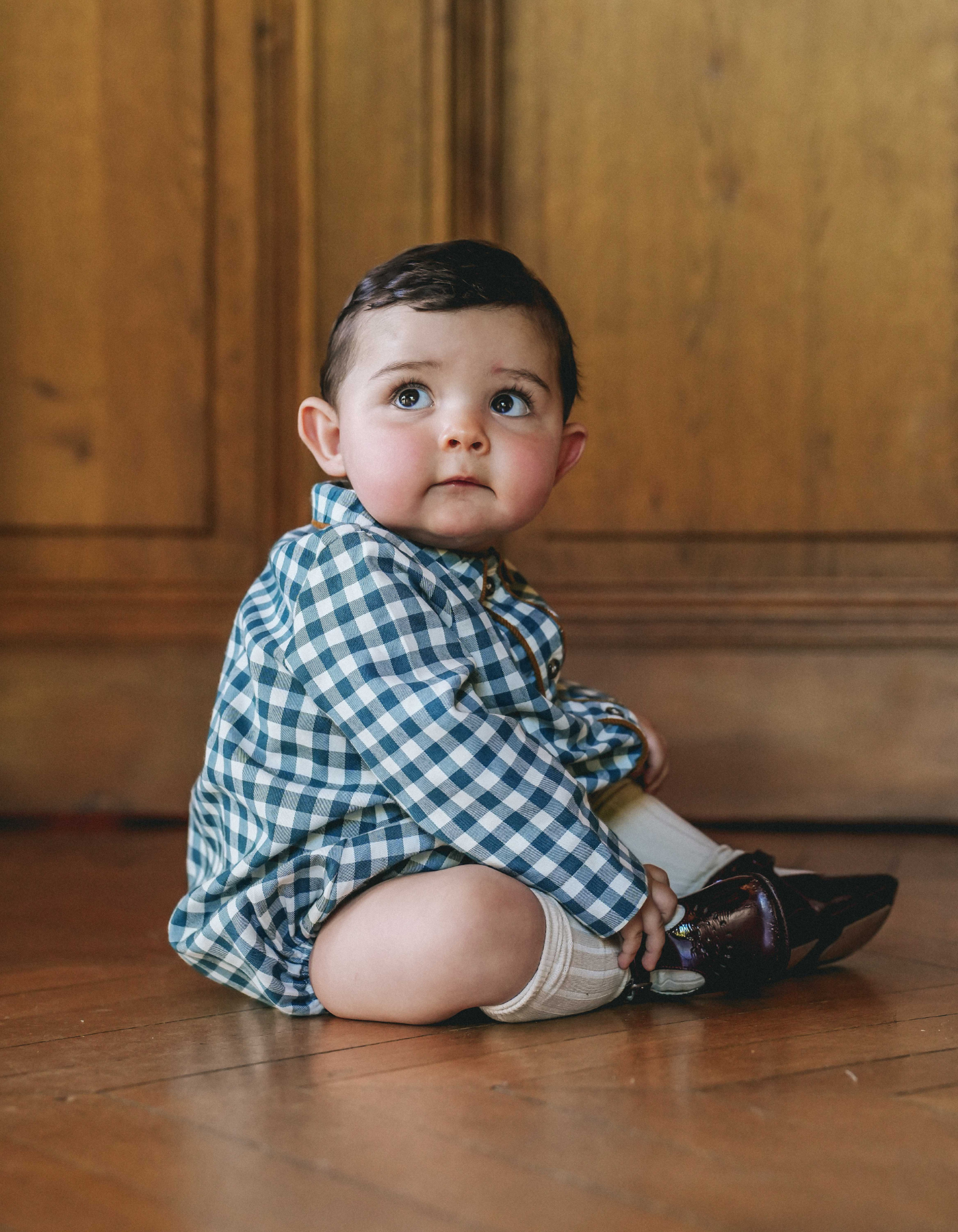 Barboteuse ORSO  - Vichy Bleu Canard