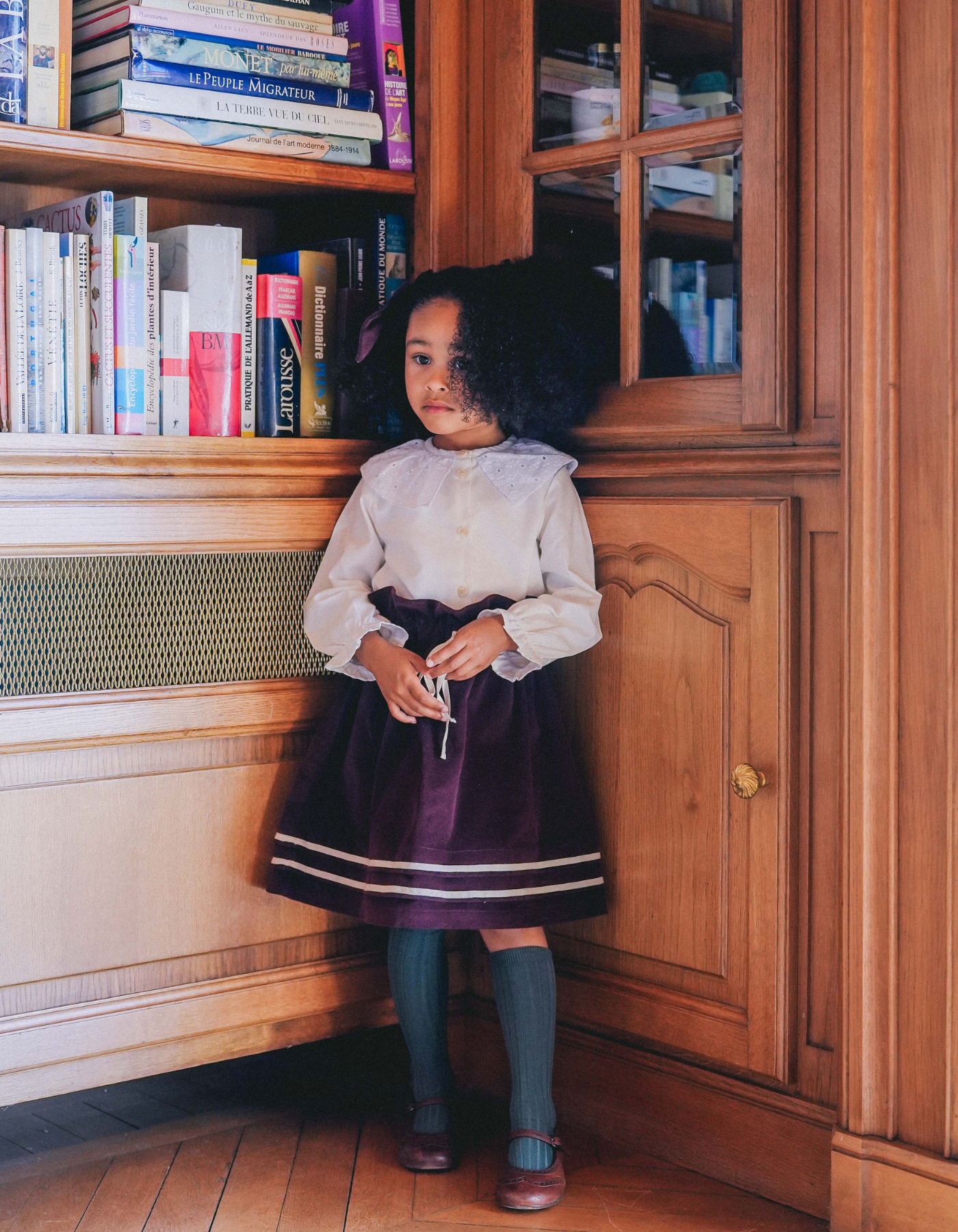 Jupe POPPY - Velours Prune