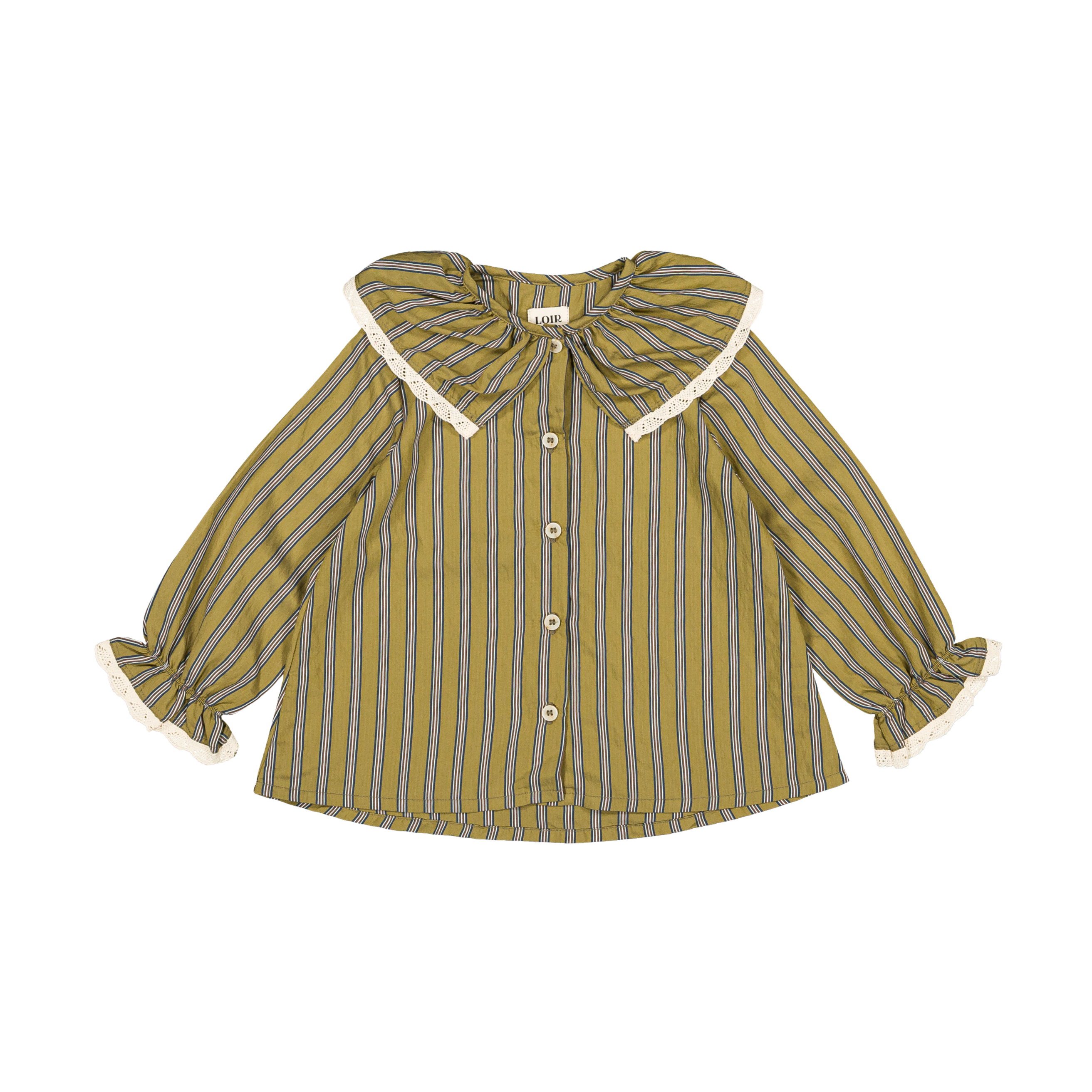 Chemise Berthe - Rayures olive