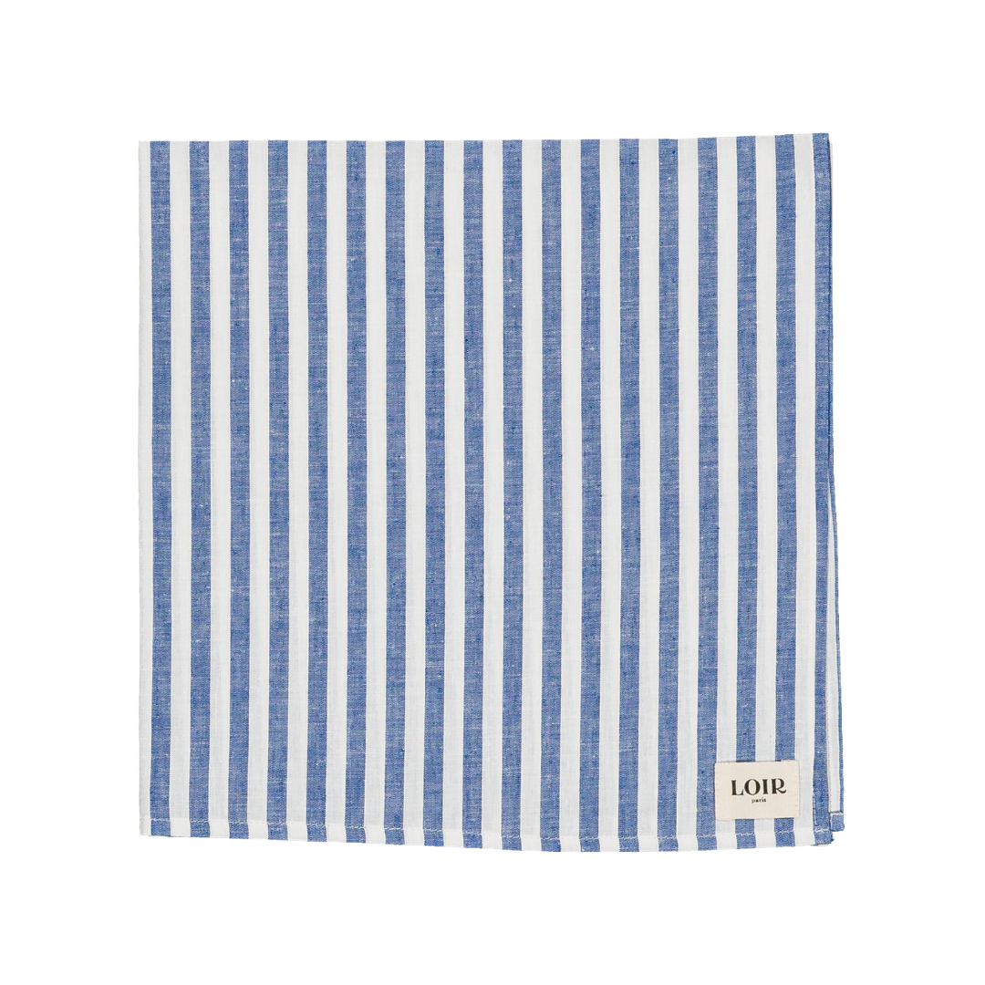 Foulard Alfred - Rayures bleues