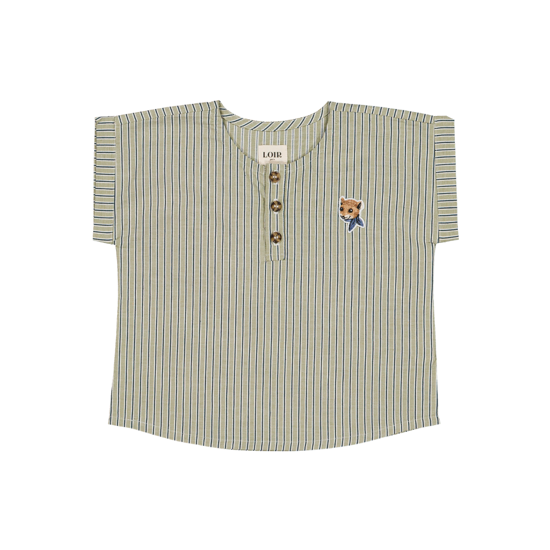 Blouse T - Rayures menthe