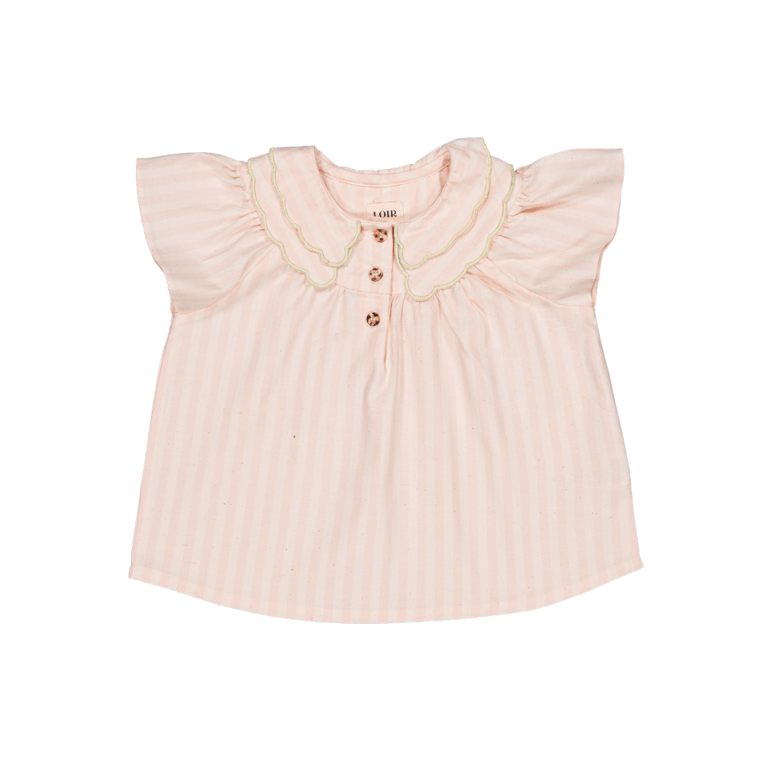 Blouse Carmen - Rayures roses