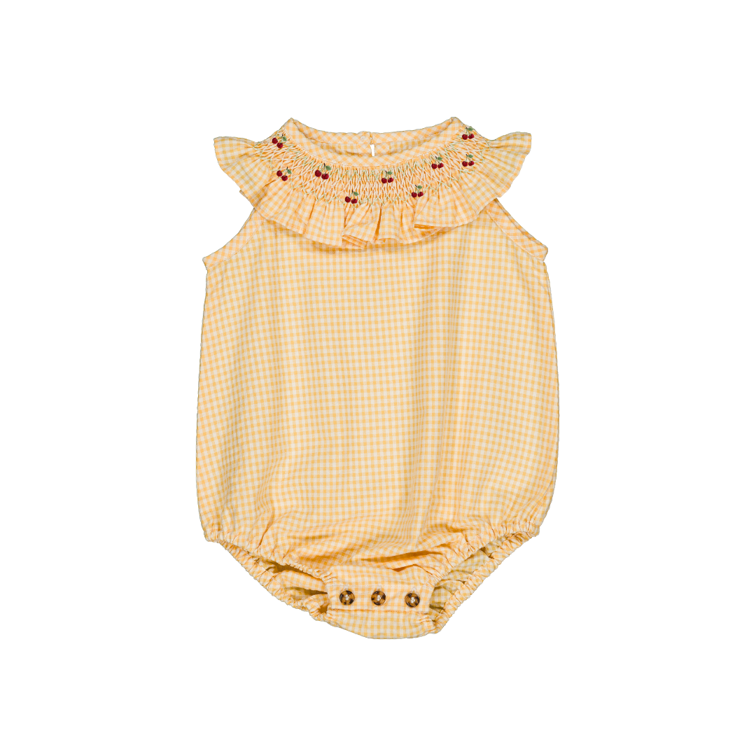 Barboteuse Marta - Vichy jaune