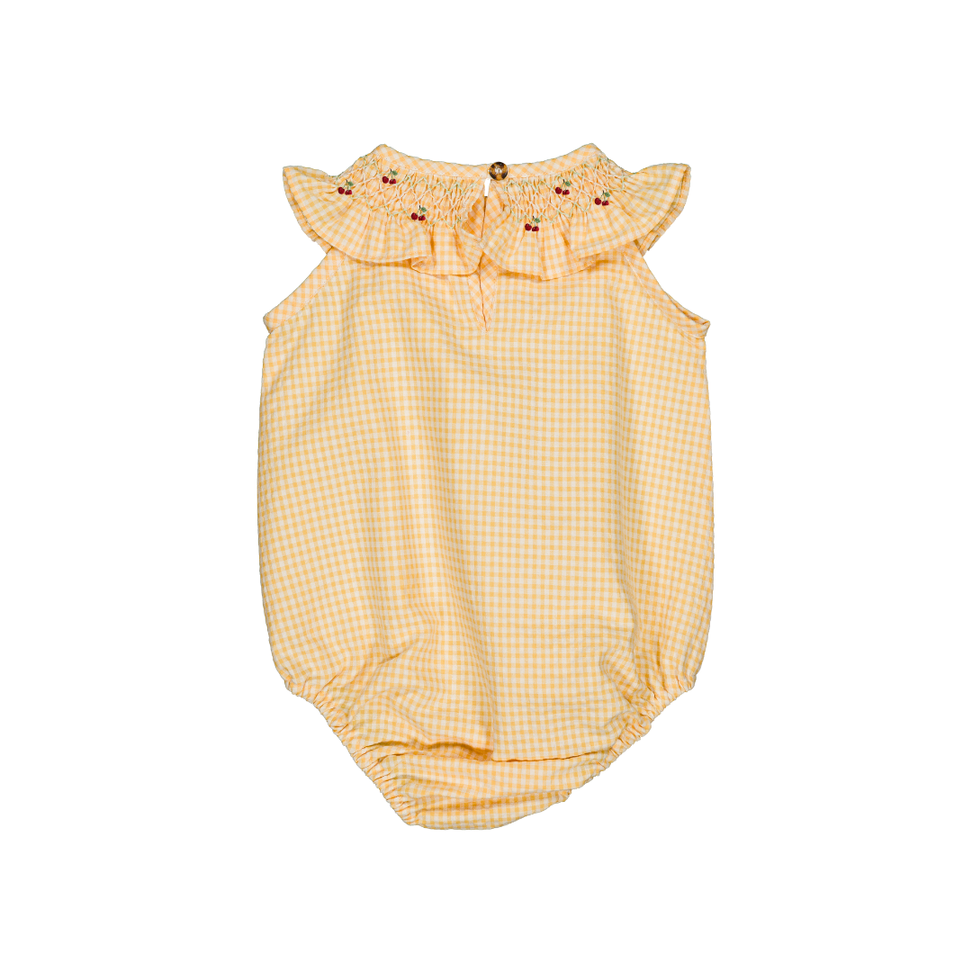 Barboteuse Marta - Vichy jaune