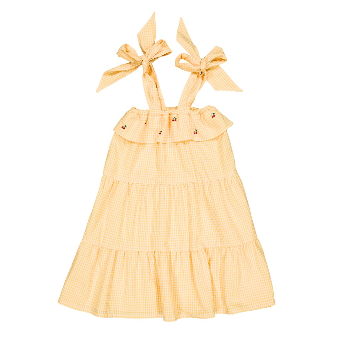 Robe Olga - Vichy jaune