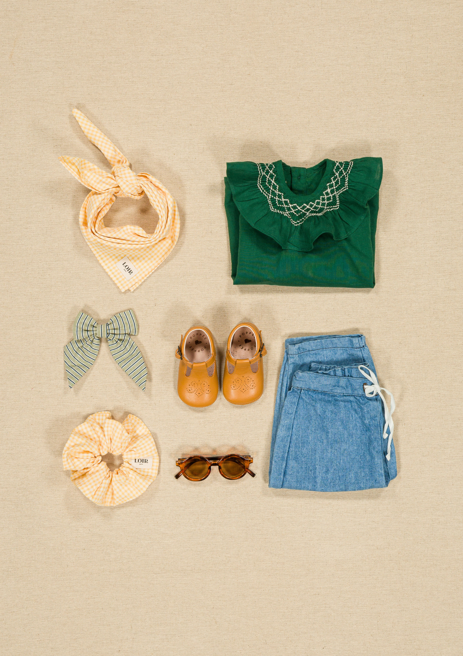 Barette Carlotta - Rayures menthe