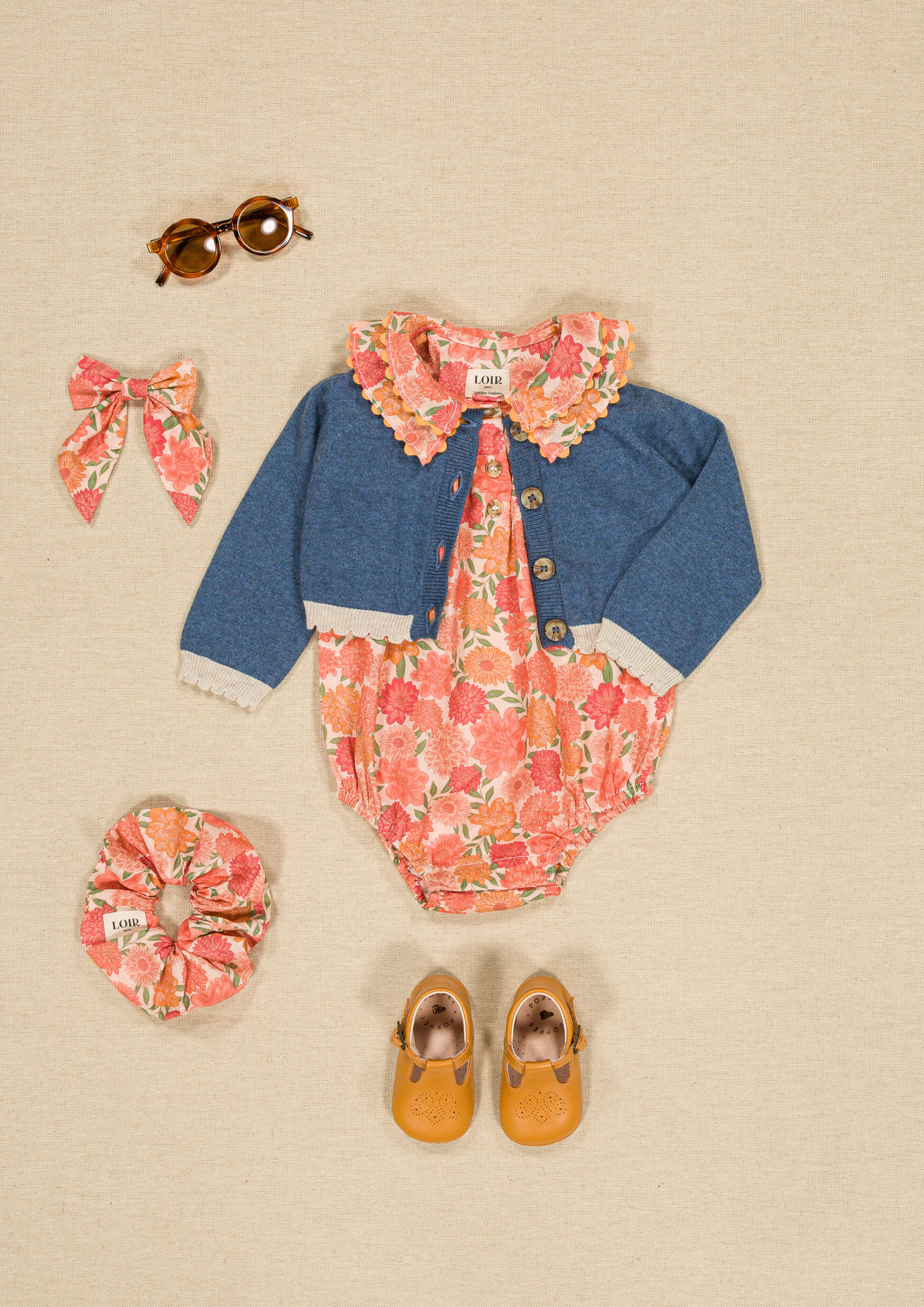 Barboteuse Toinette - Pivoine