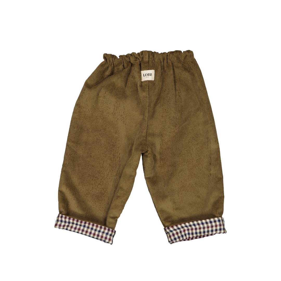 NINI Camel &amp; Vichy Velvet Pants