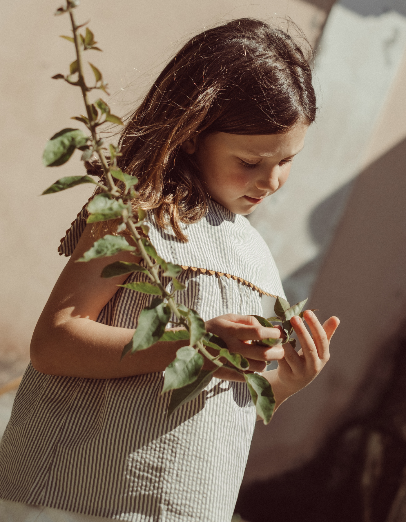 Top CLAIRE - Fines rayures bleues