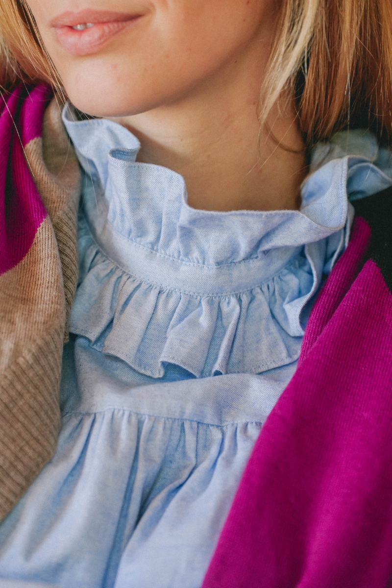 Blouse ESPERANCE - Twill bleu