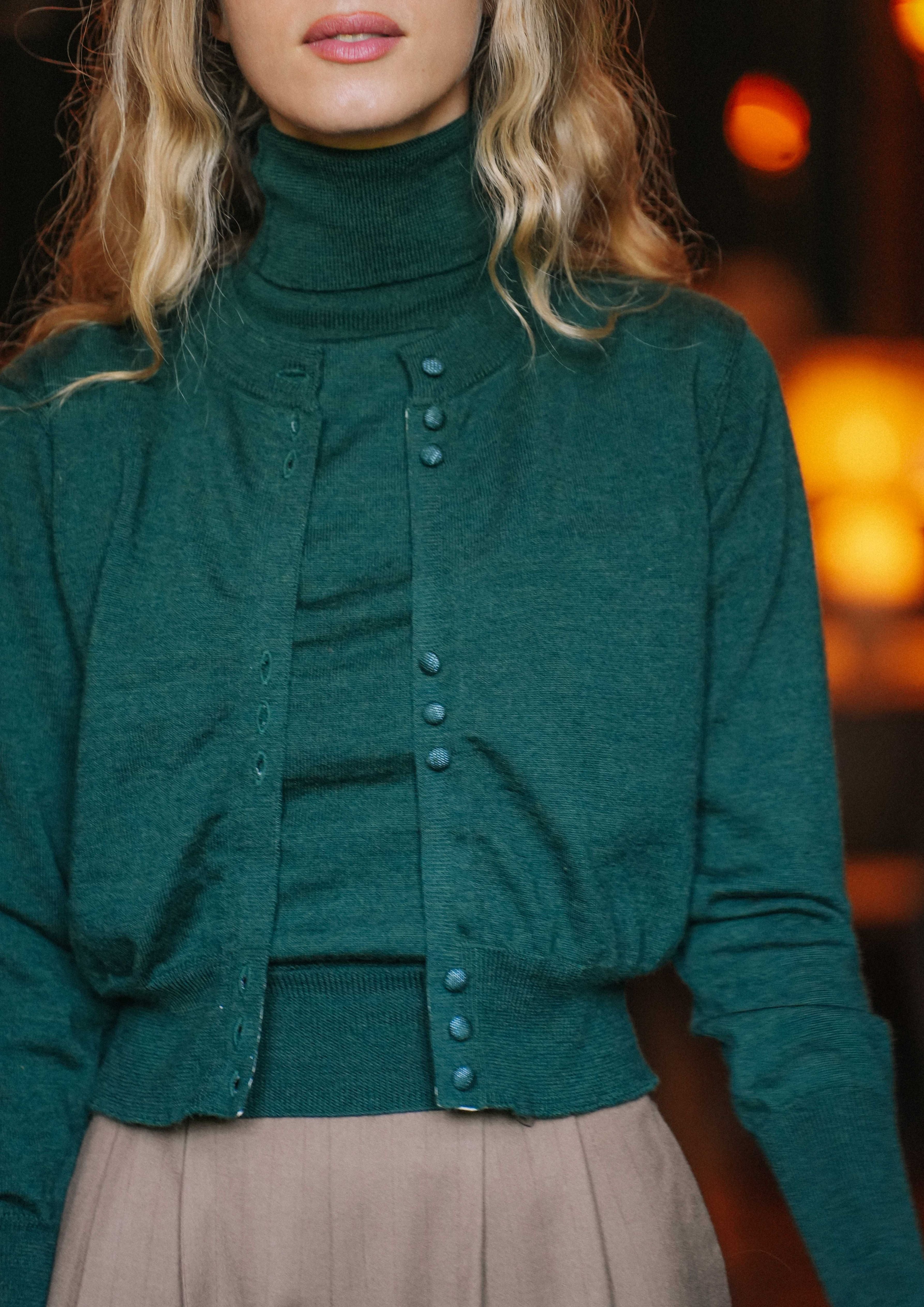 CARDIGAN CLEMENCE - VERT