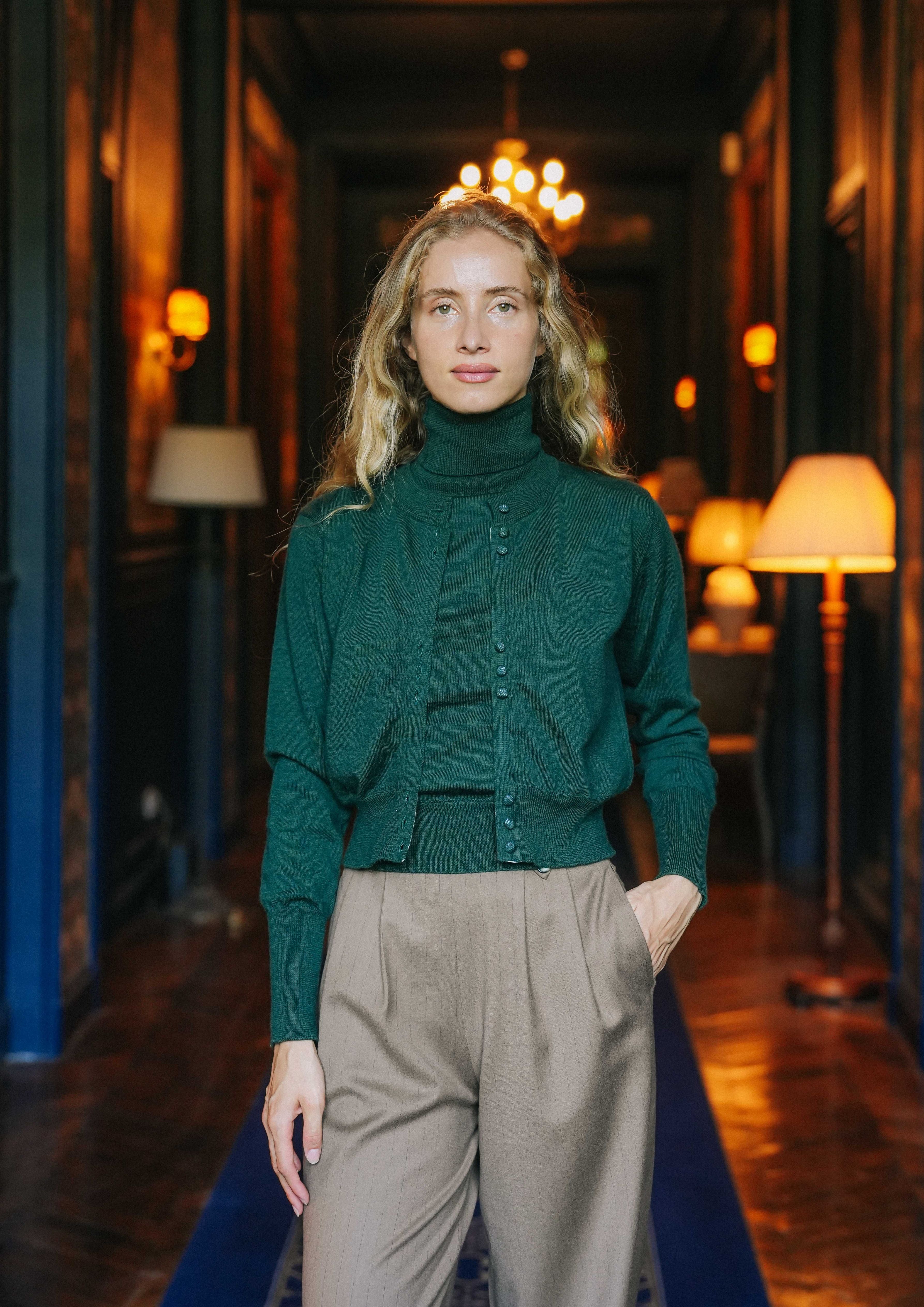 CARDIGAN CLEMENCE - VERT