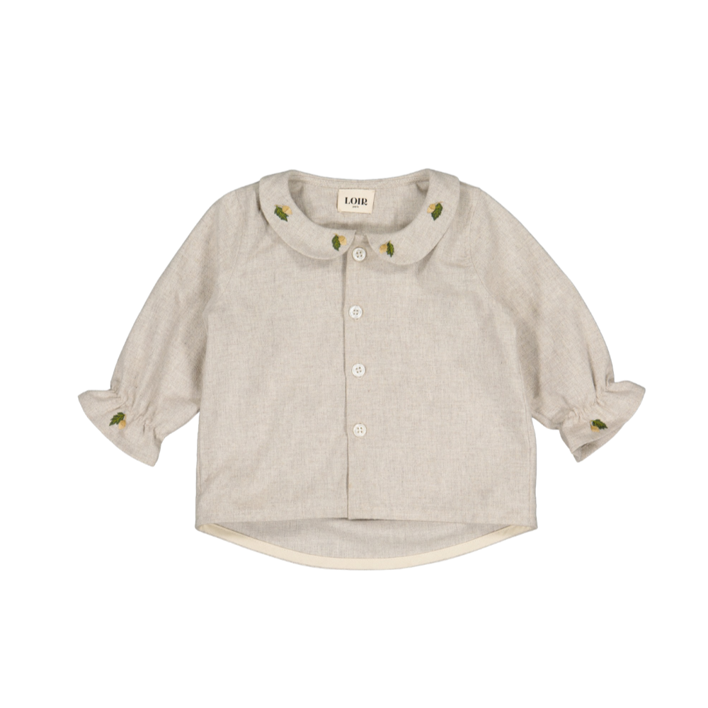 PAOLA embroidered shirt - Cream