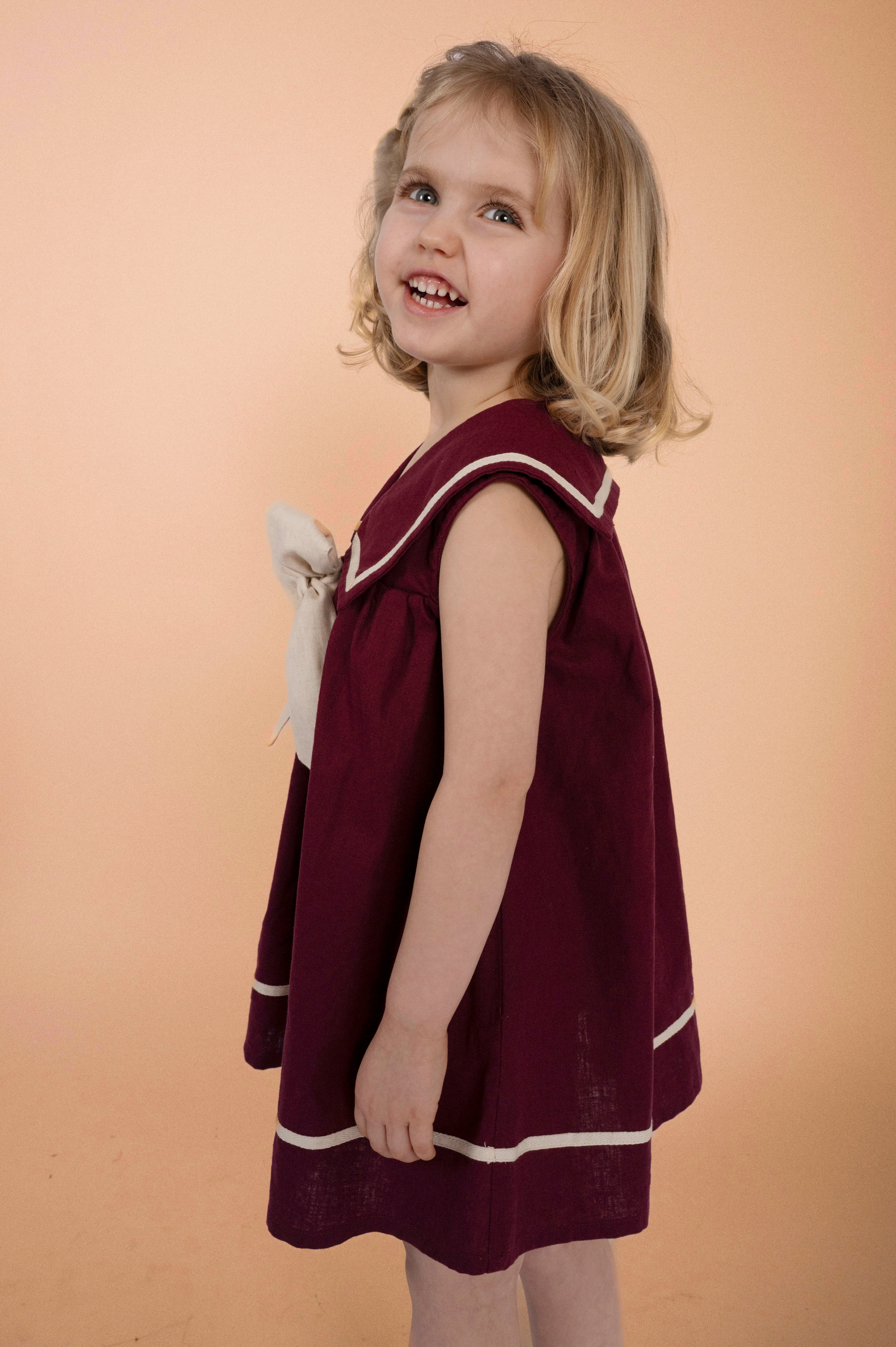 Robe Gabriella - Lin bordeaux