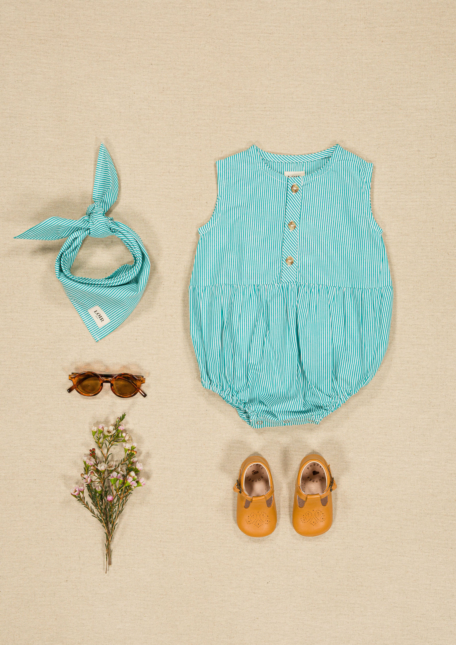 Foulard Alfred - Rayures vertes