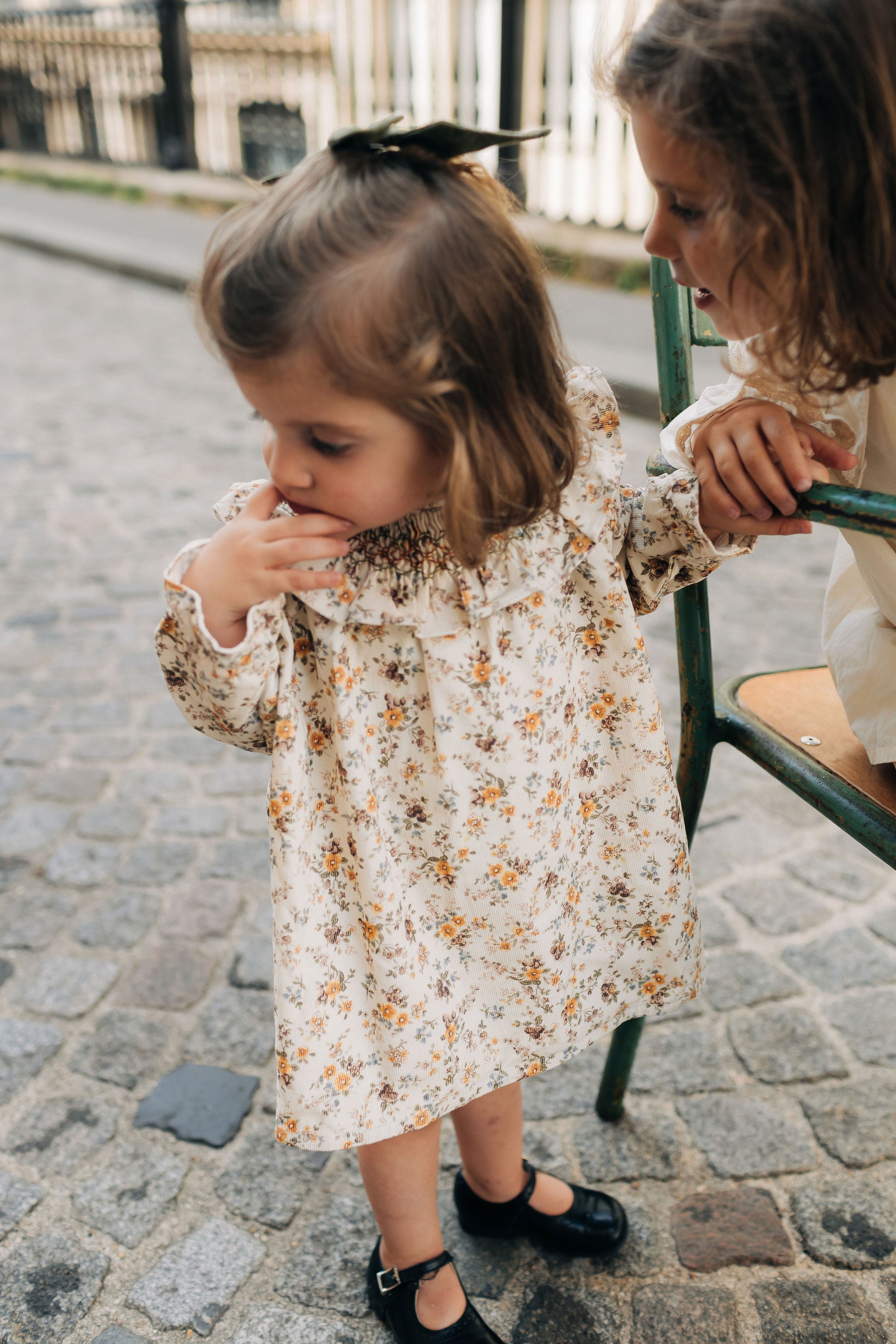Robe Mary - Velours fleuri