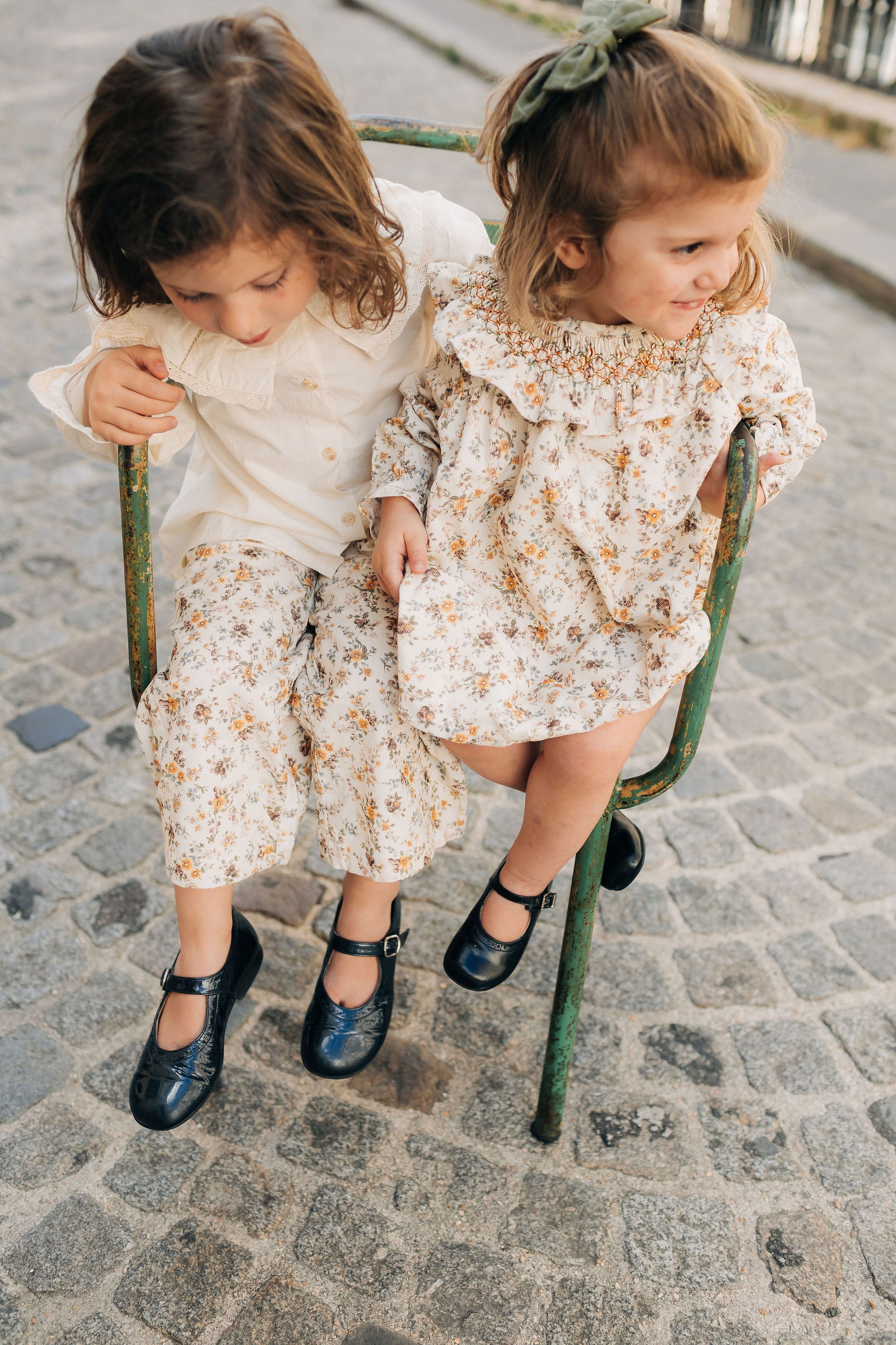 Robe Mary - Velours fleuri